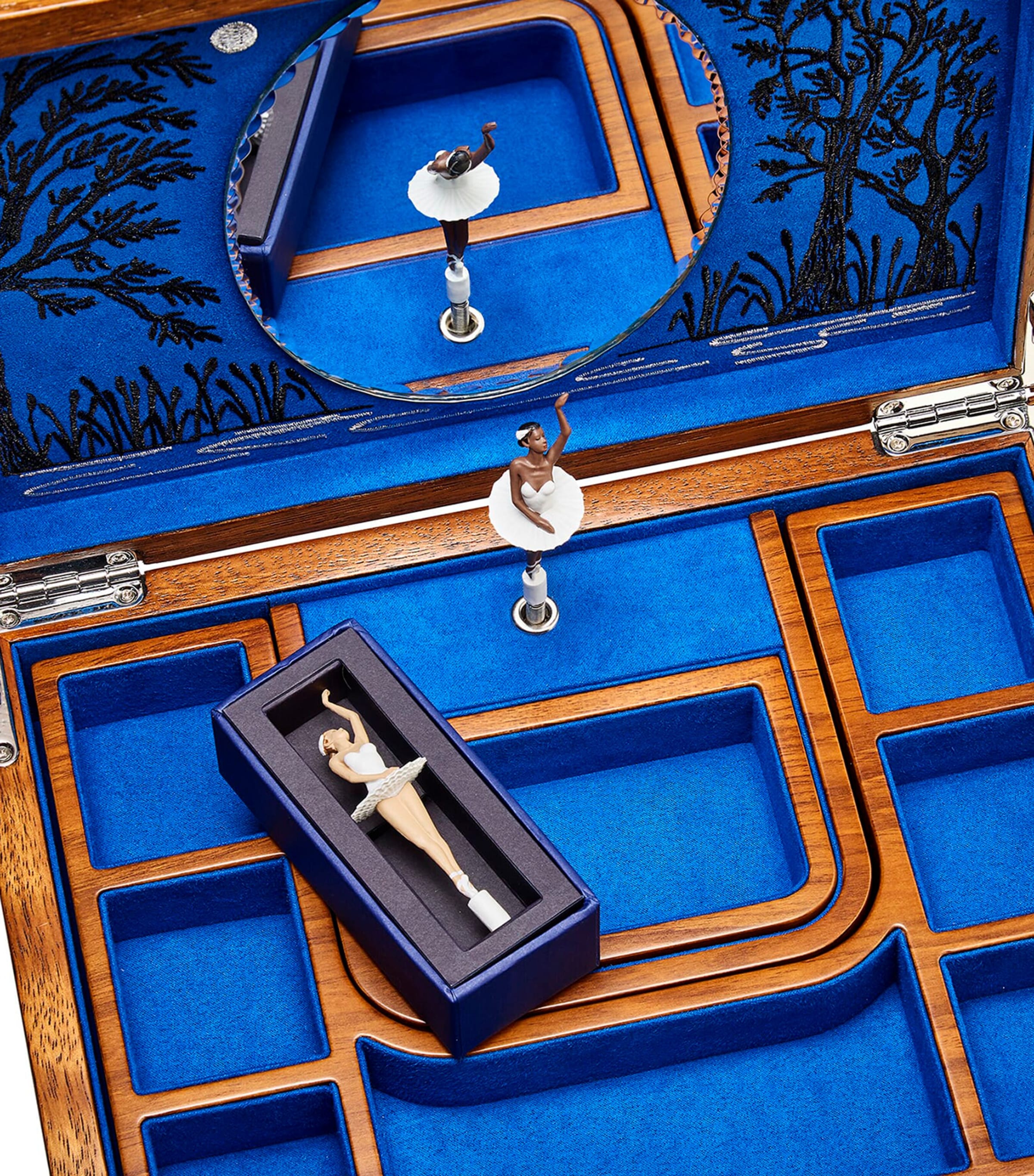 Ballet Musical Jewellery Box WALNUT Image 9