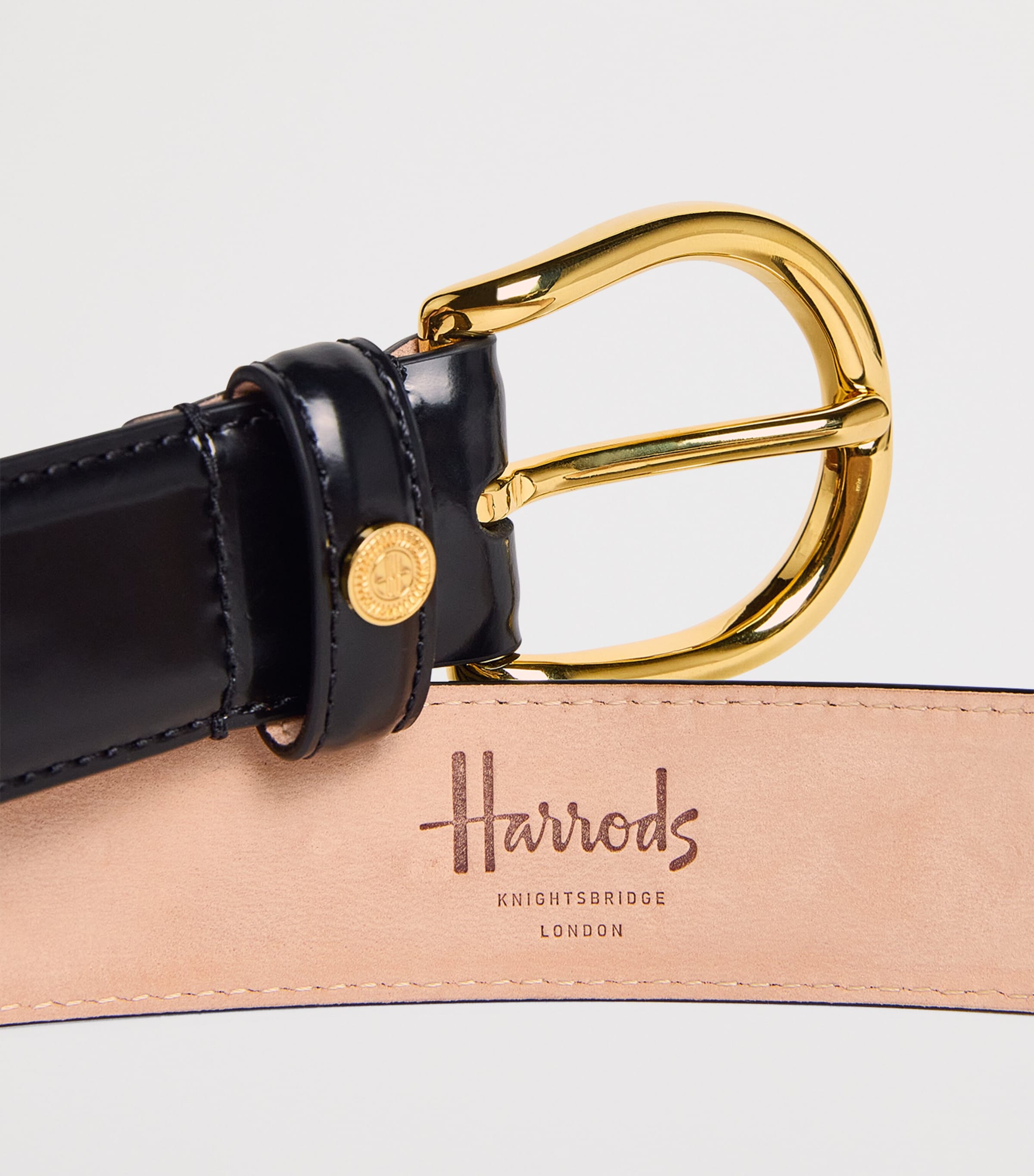 Harrods Leather Belt Black Image 5