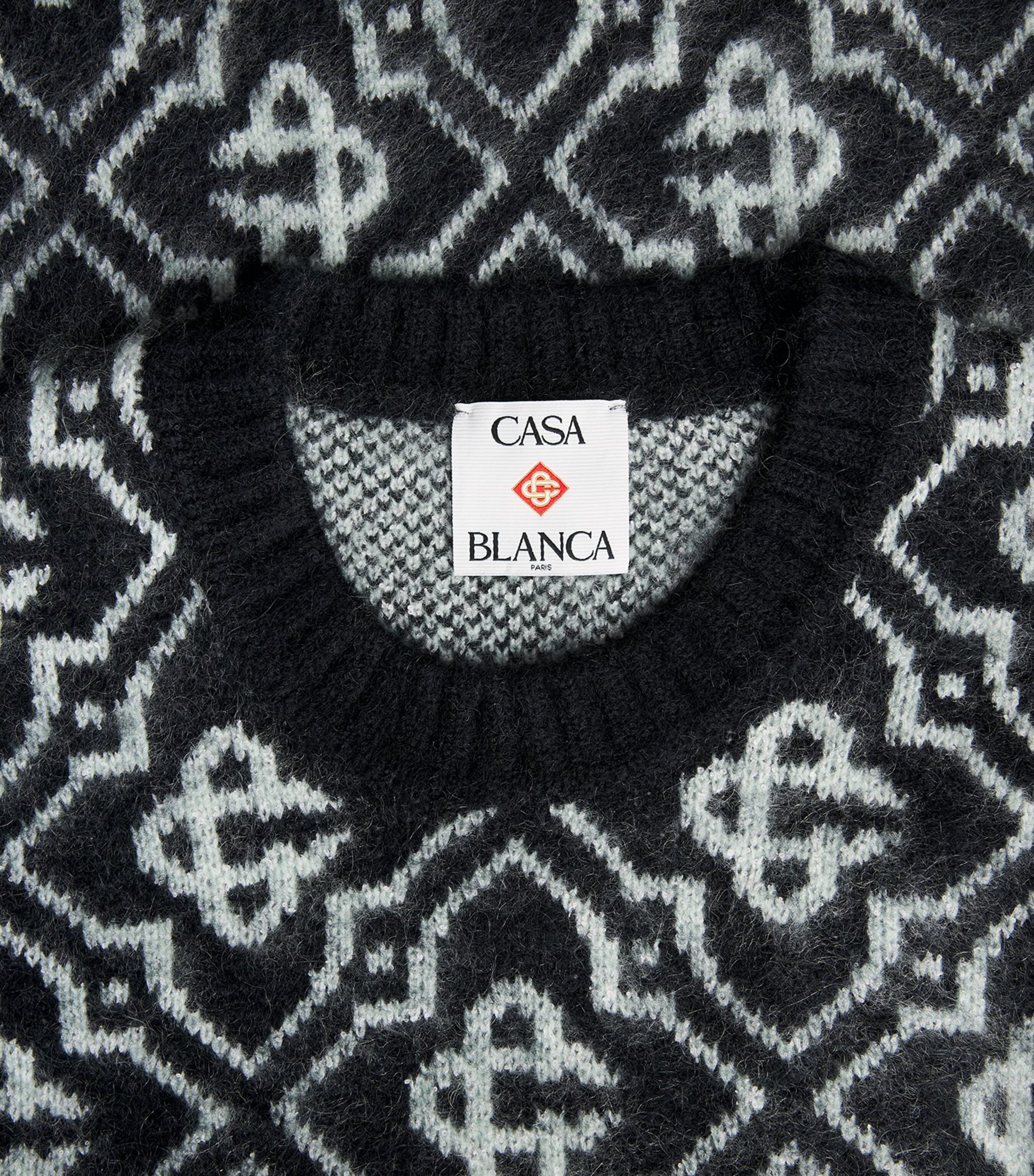 Casablanca Mens Mohair-Blend Monogram Sweater Monogram Image 5