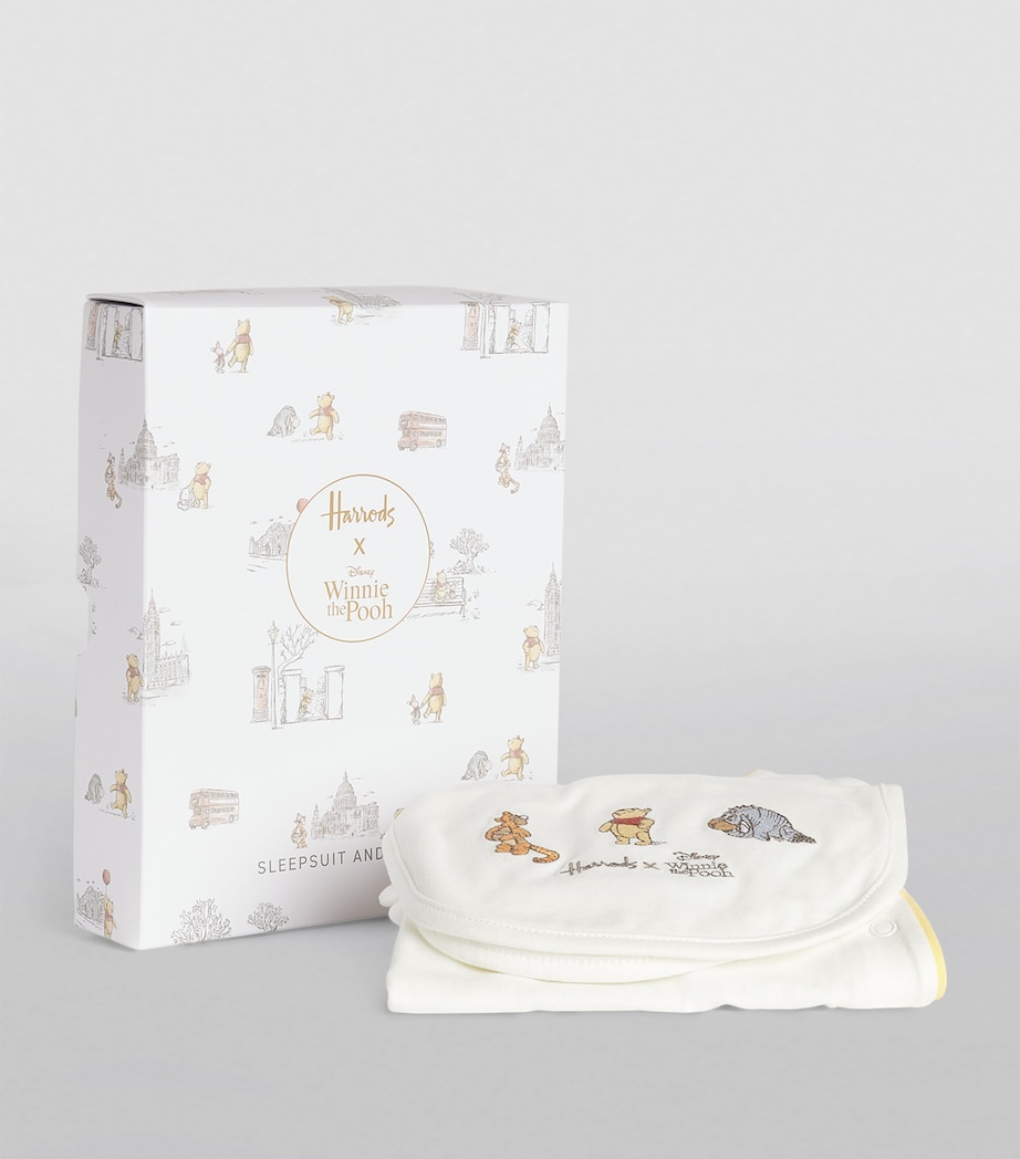 x Winnie The Pooh All-In-One and Bib Set WHITE Image 3