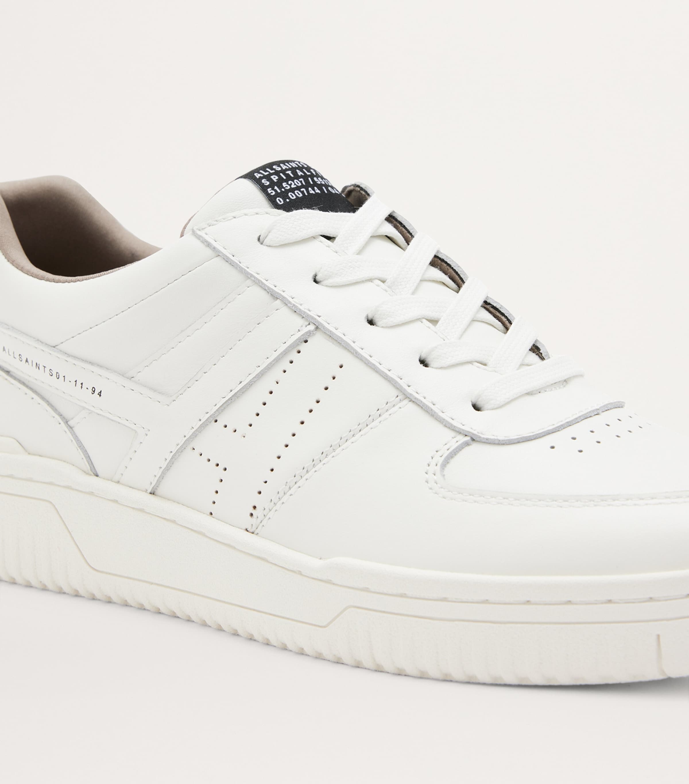 Leather Valentina Low-Top Sneakers WHITE Image 4