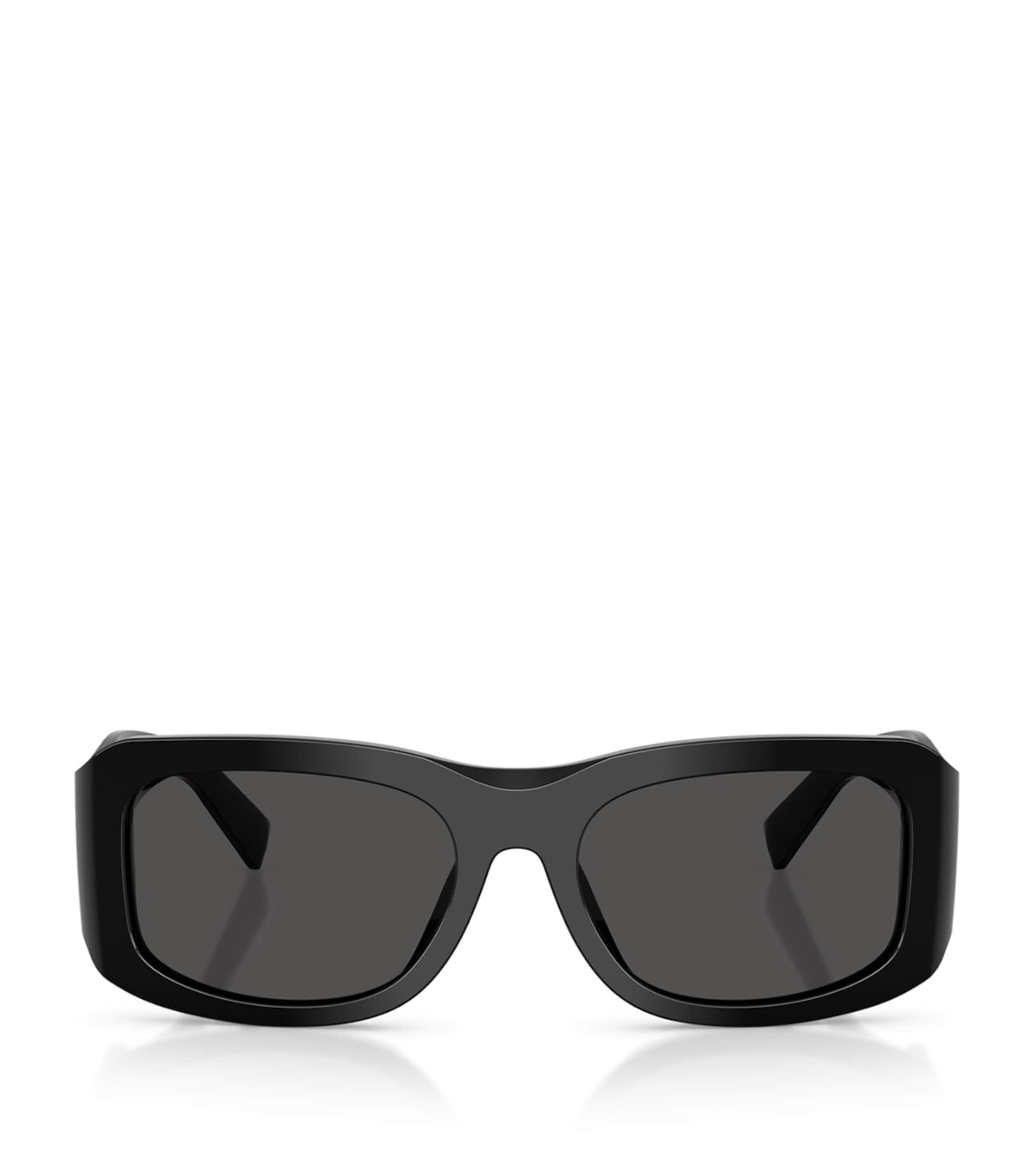 Dolce & Gabbana Acetate Rectangle Sunglasses In Black