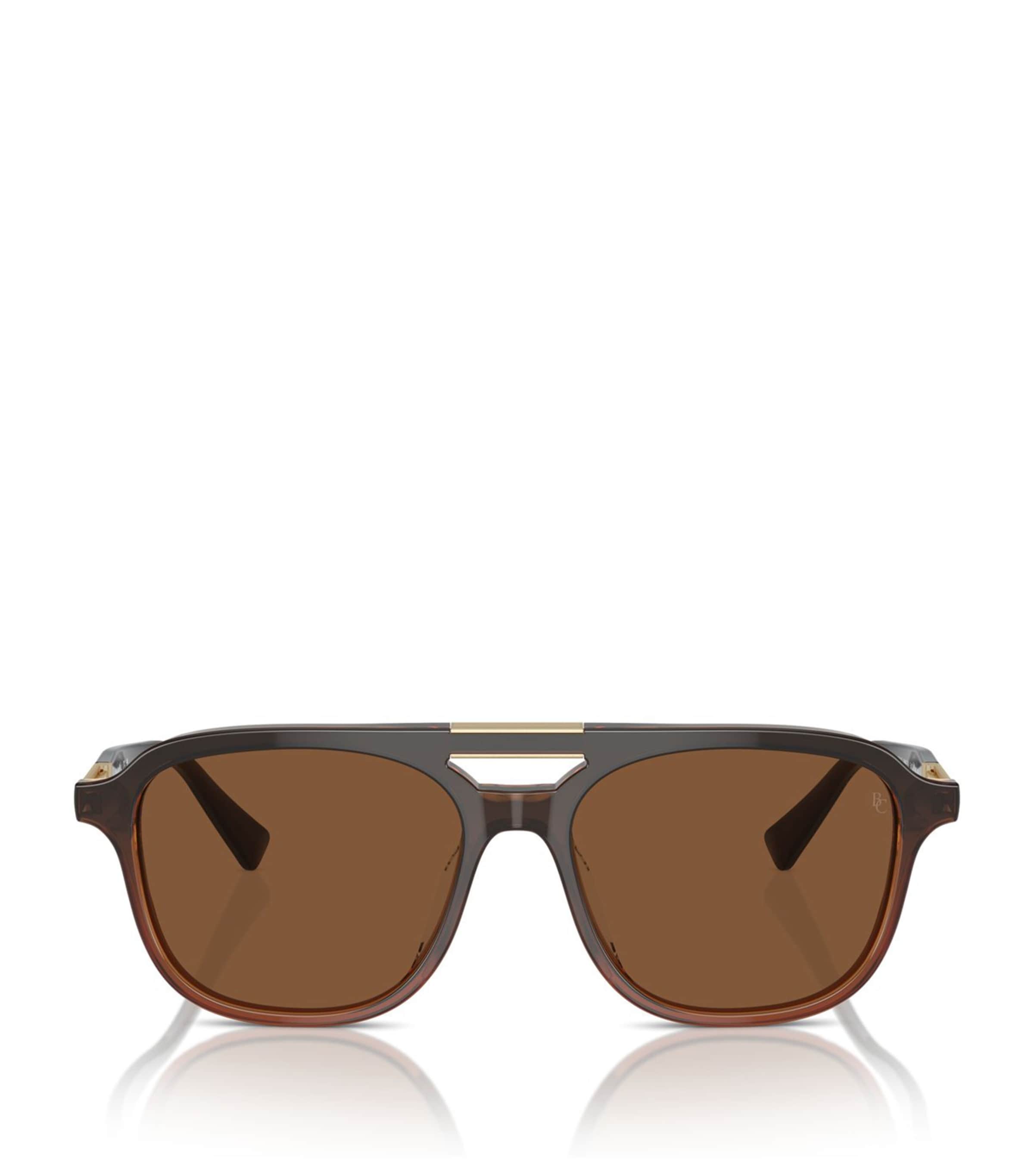 Brunello Cucinelli Men's Acetate Square Sunglasses In Brown