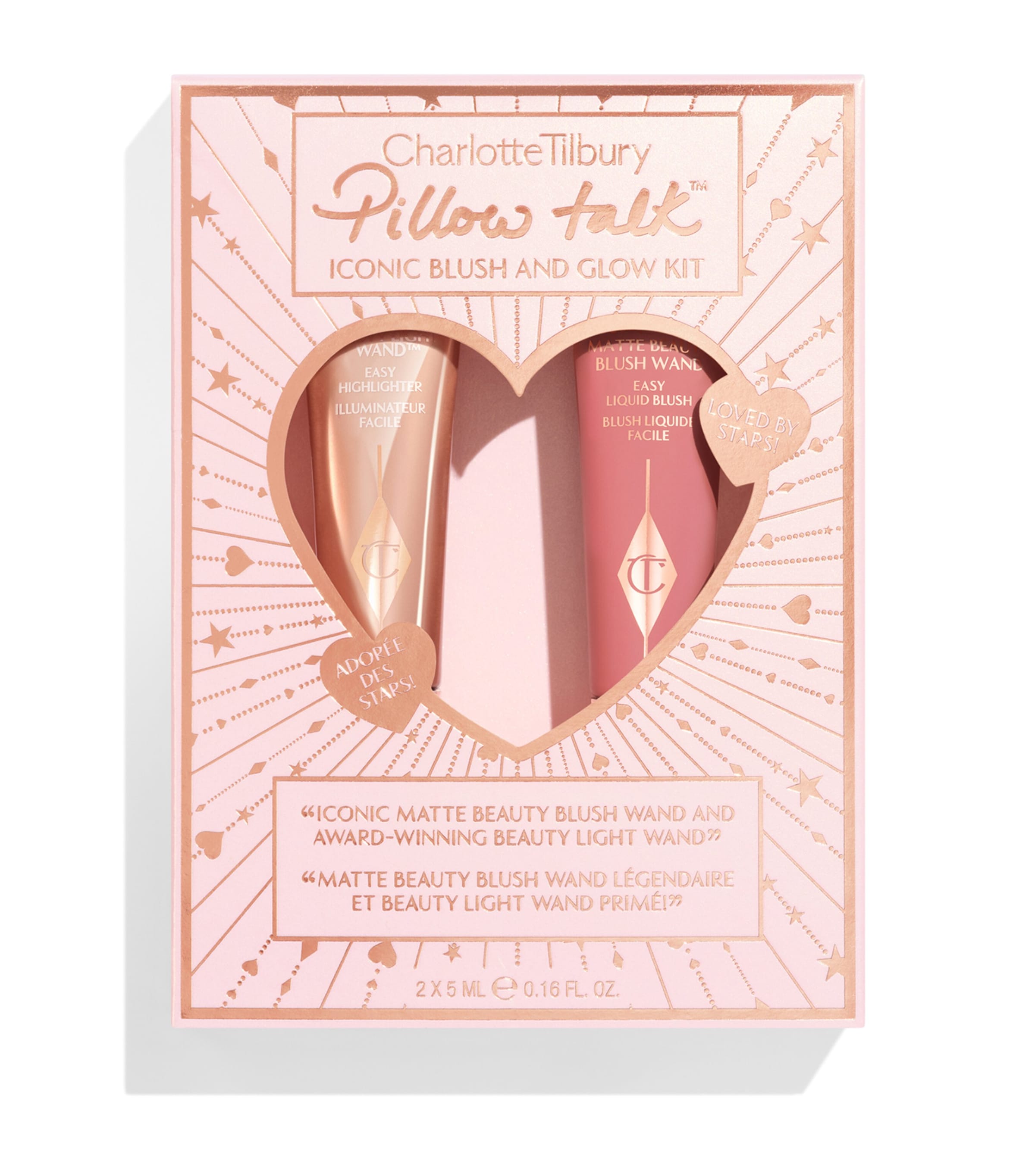 Charlotte Tilbury Pillow Talk Iconic Blush And Glow Set In White