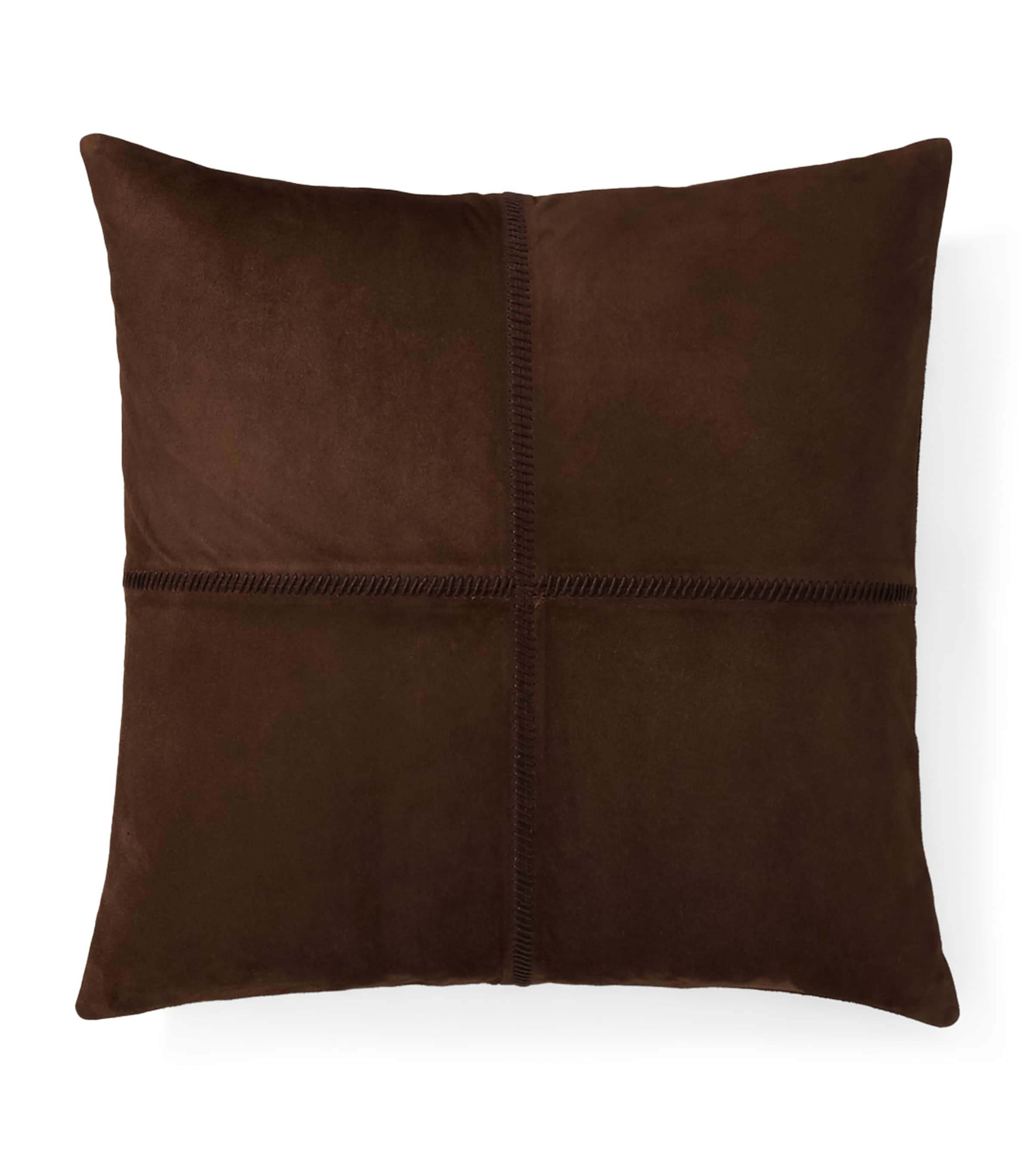 Goat Suede Siera Cushion (50cm x 50cm) BROWN Image 1