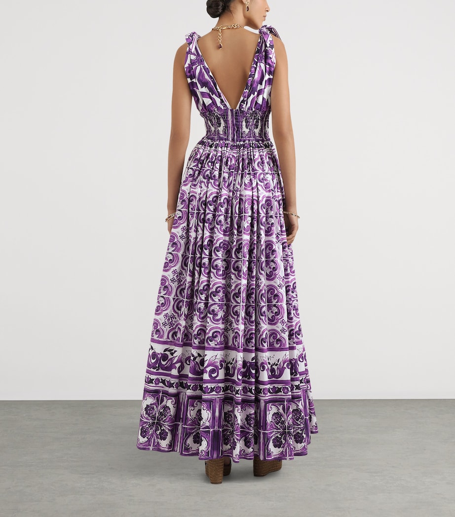 Printed Maxi Dress MIX MAIOLICA VIOLA Image 3