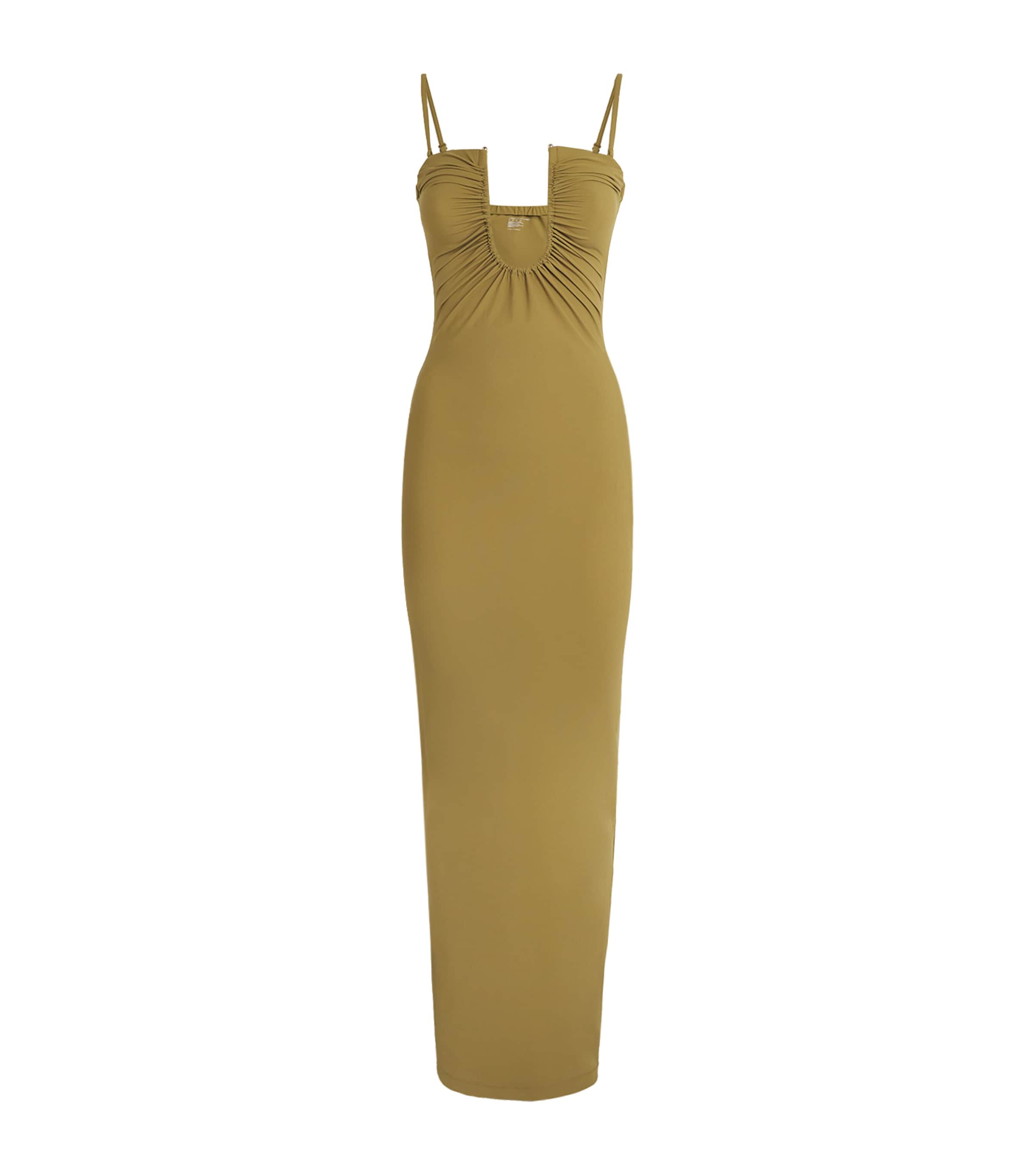 open lace back dress Christopher Esber Sculptured Pleated Rib Dress main image 1