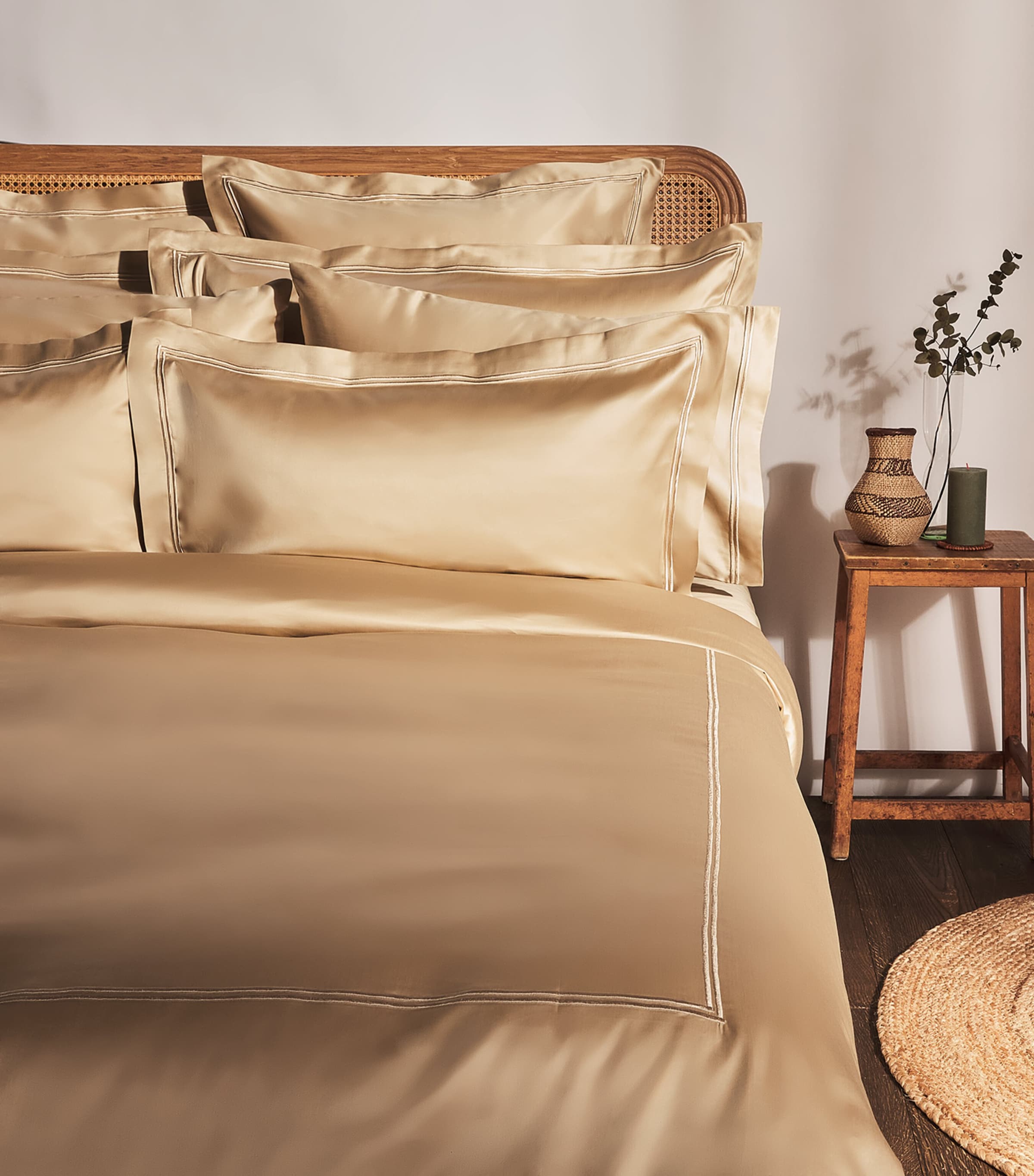 Cotton Pendle Single Fitted Sheet (90cm x 190cm) SABLE Image 1