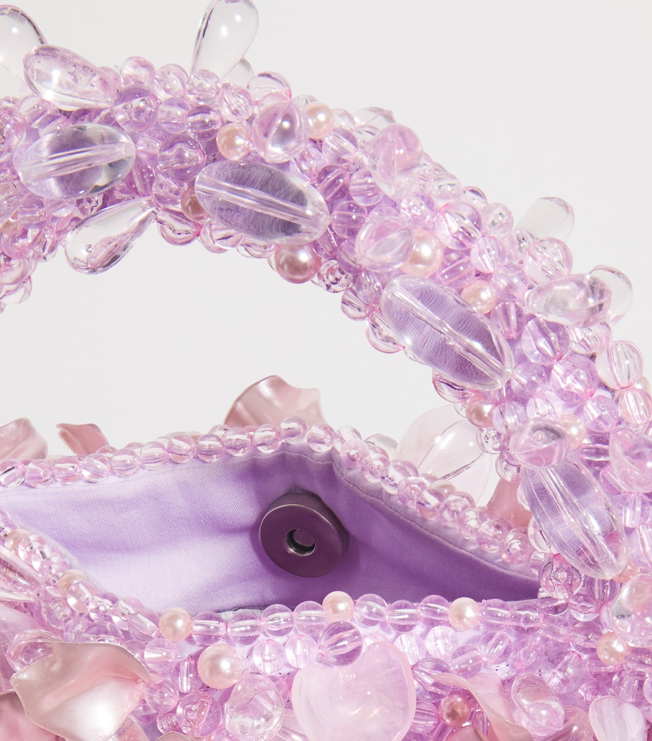 Embellished Petal Top-Handle Bag LAVENDAR Image 4