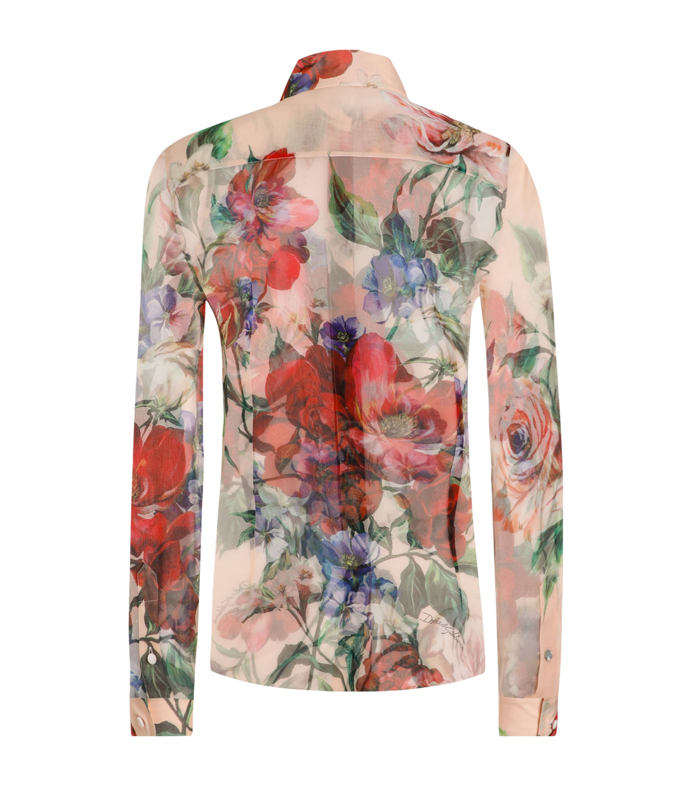 Silk Chiffon Floral Shirt H25PR-B.FIORI ANTICH Image 4