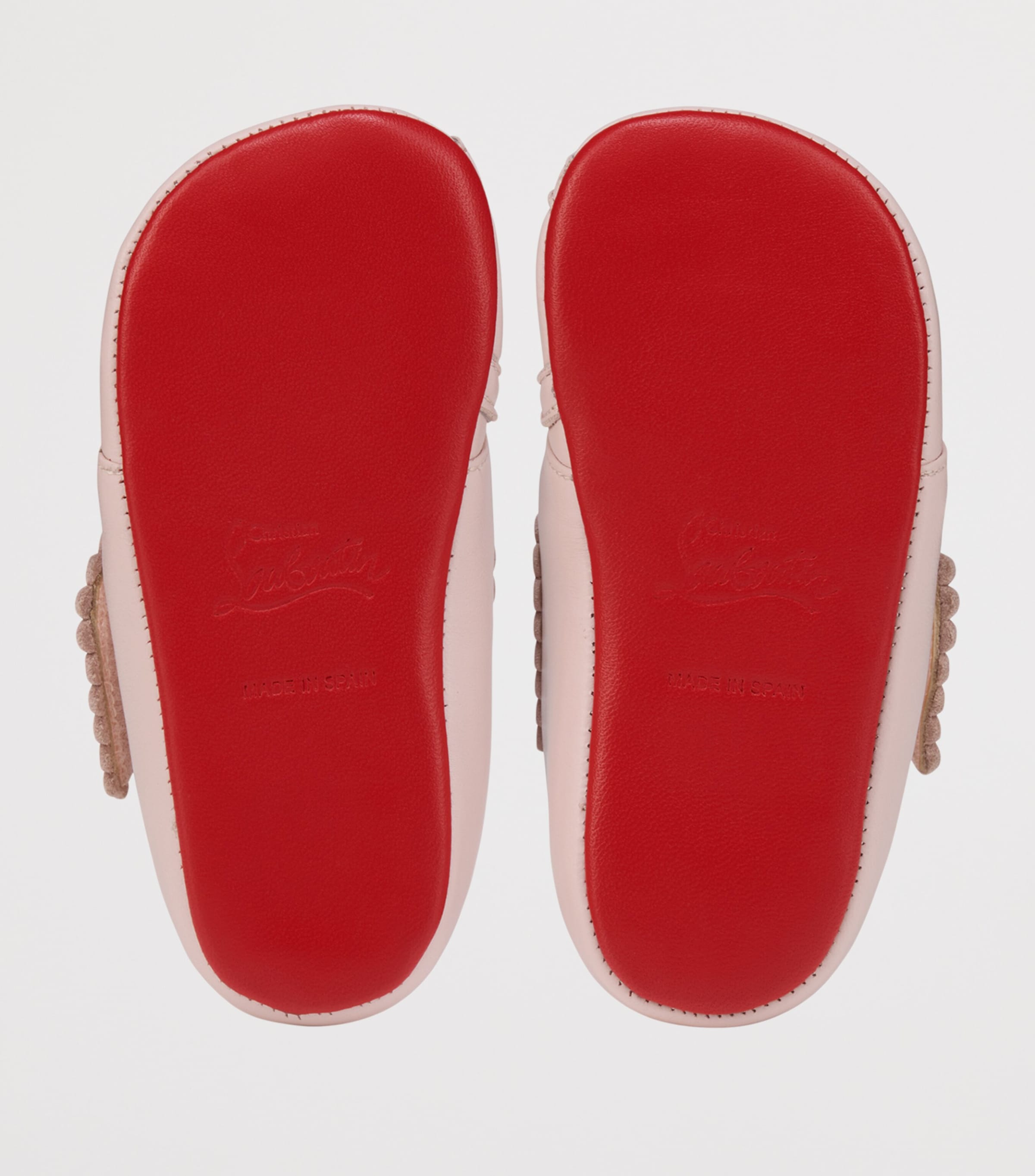 Christian Louboutin Kids 이지 베이비 러브 가죽 스니커즈