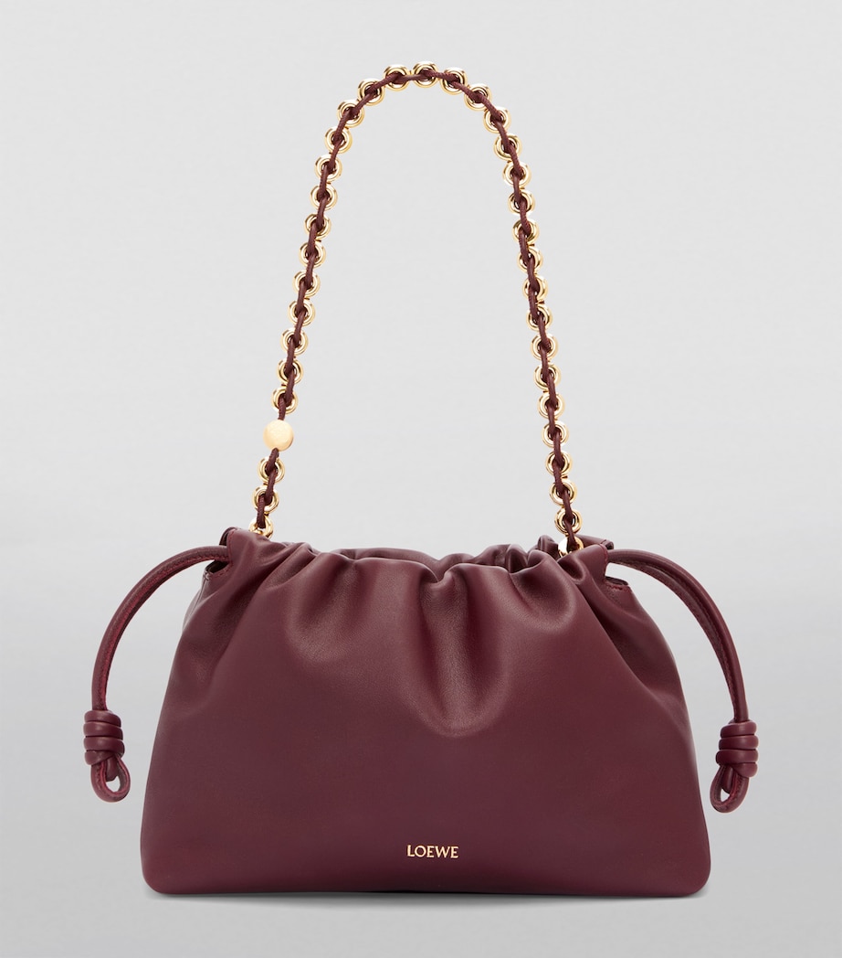 LOEWE Leather Flamenco Purse Dark Burgundy Image 3