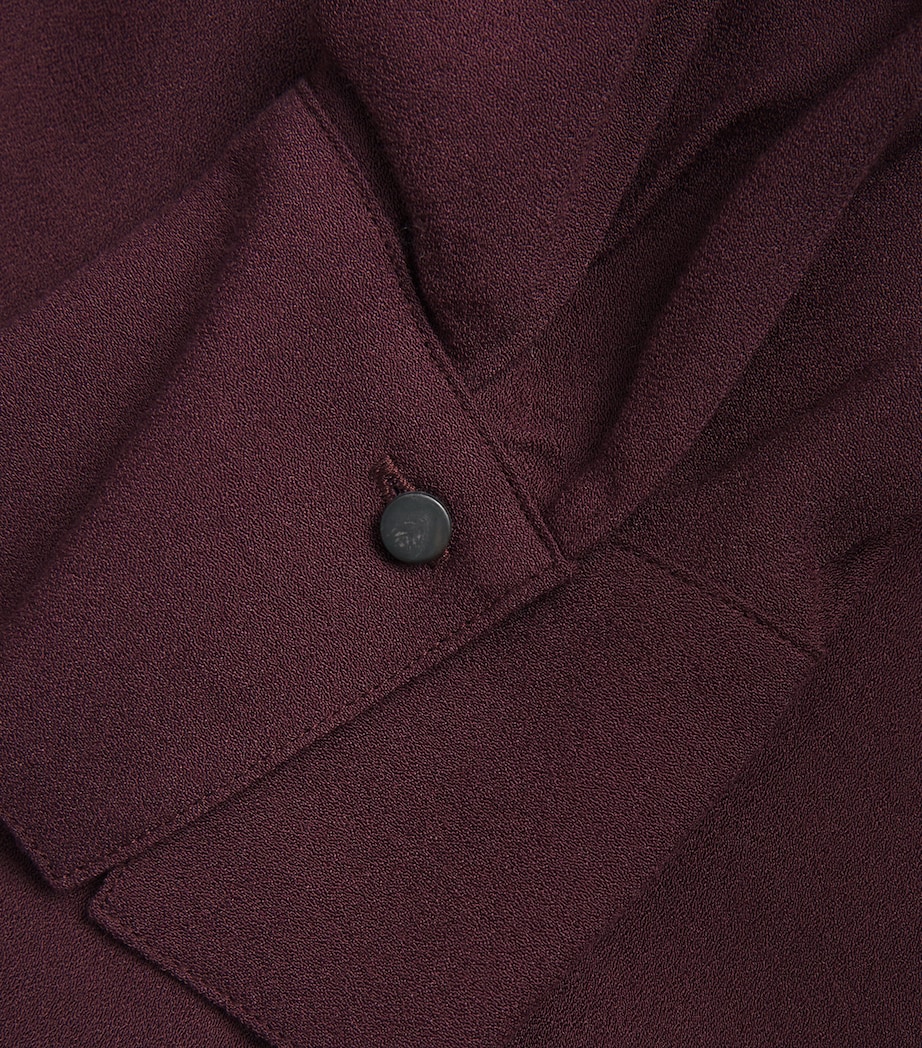 Crepe Shirt Dress 701OXB Image 5