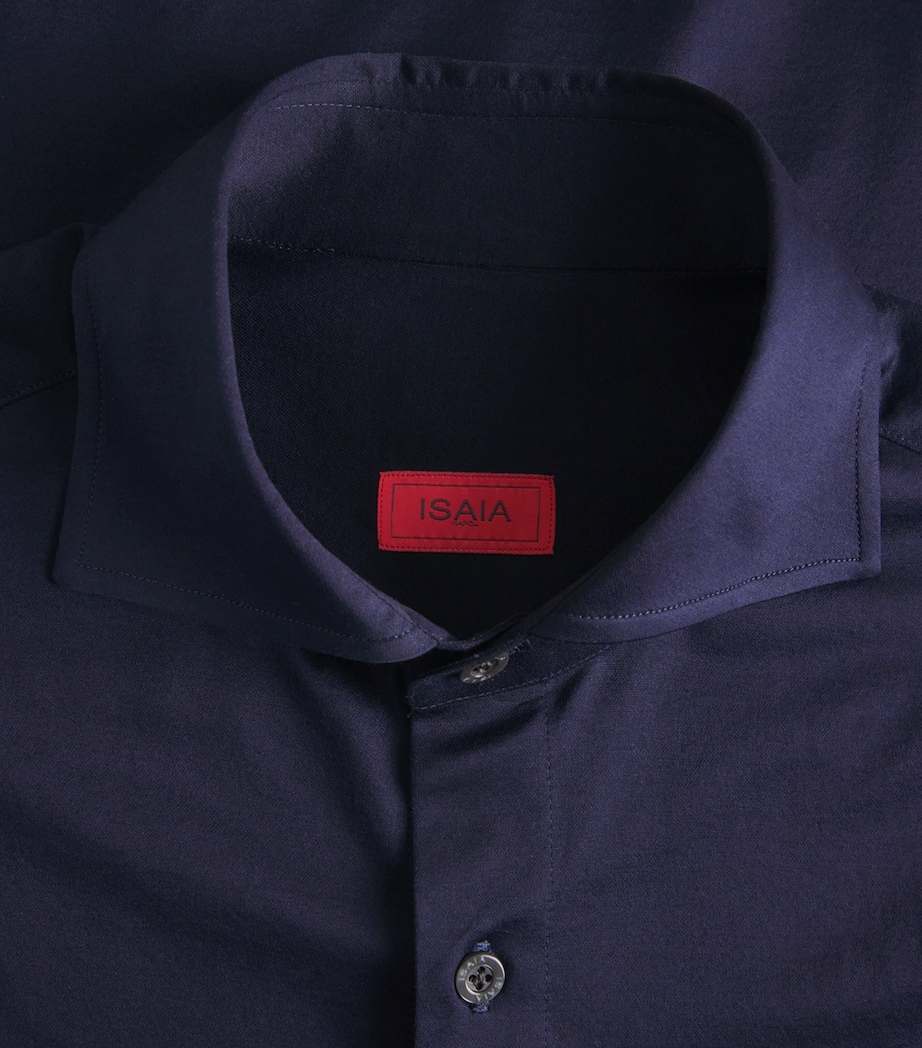 Isaia Mens Cotton Jersey Shirt Image 6