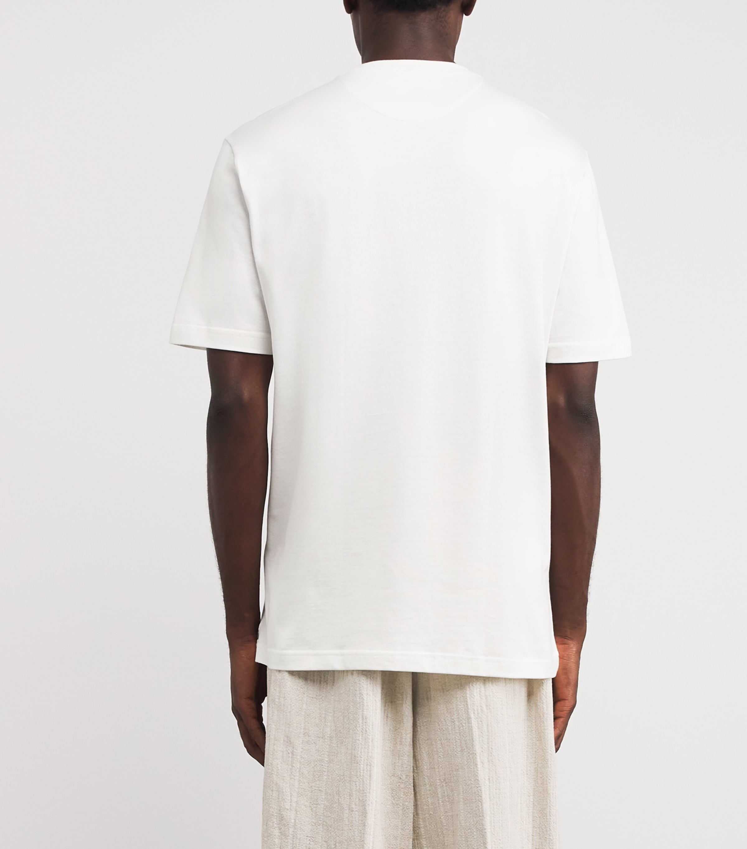 Cotton Embroidered T-Shirt BIANCO Image 4