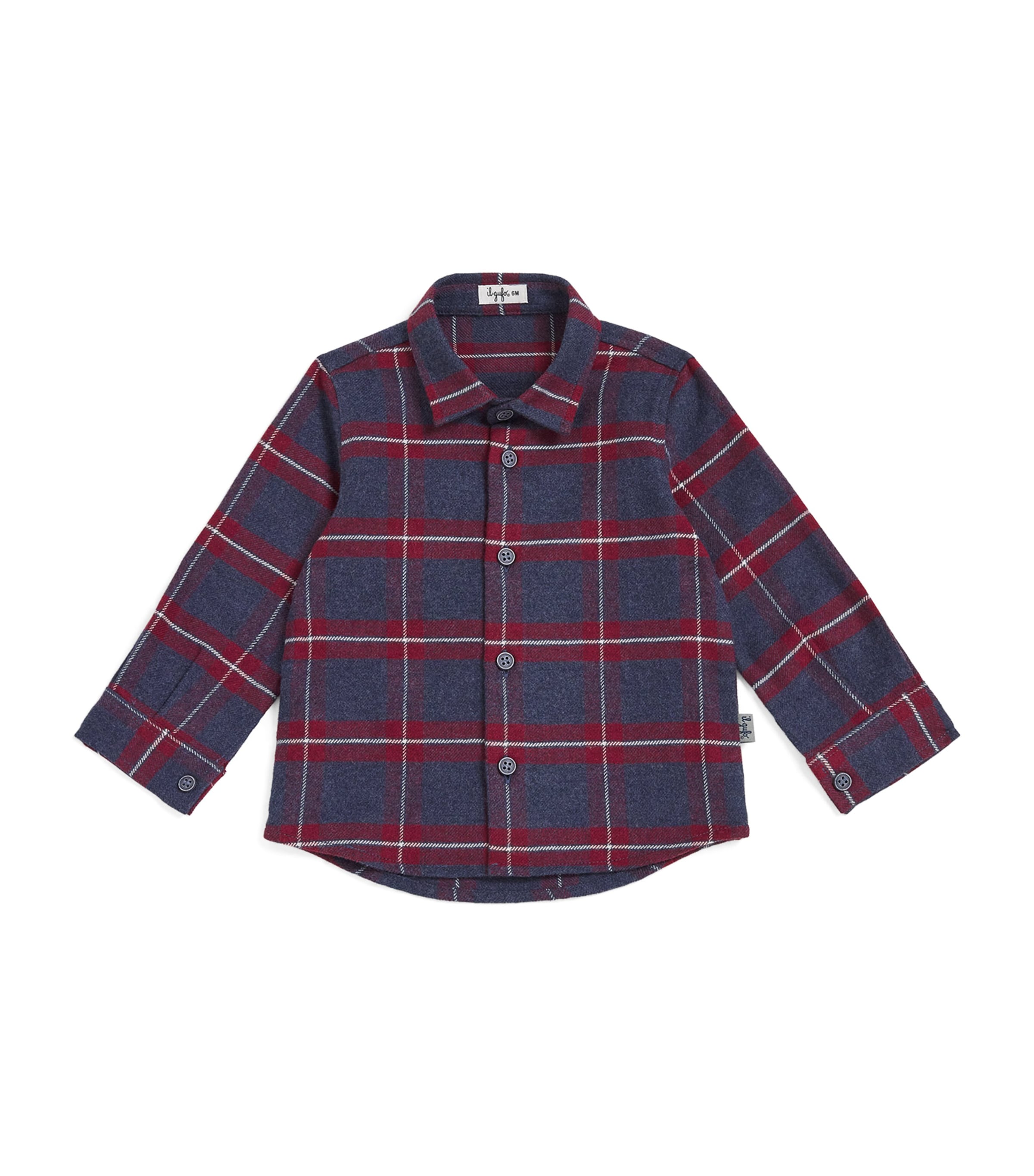 Check Shirt (6-36 Months) 392DARK RED Image 1