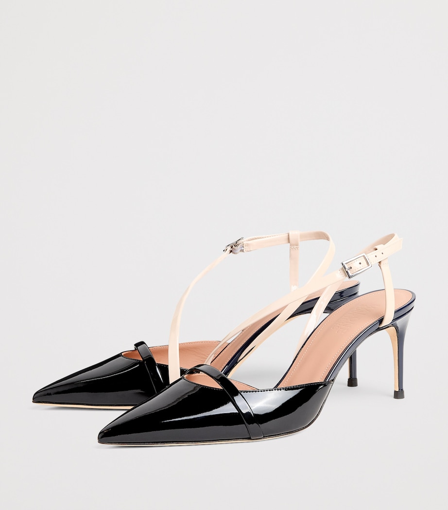 Patent Leather Valeria Slingback Pumps 70 BLACK Image 3