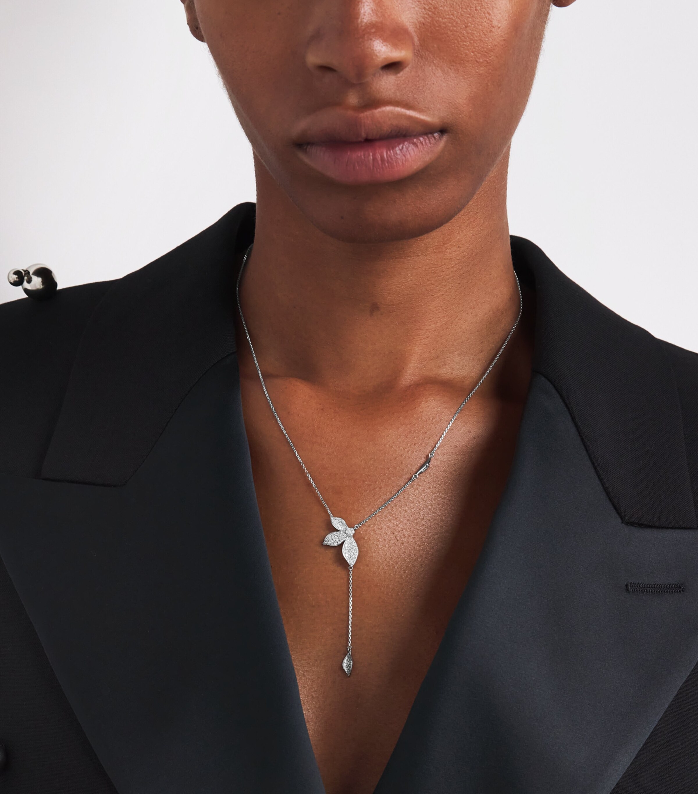 White Gold and Diamond Secret Garden Apple Necklace WHITE GOLD Image 2