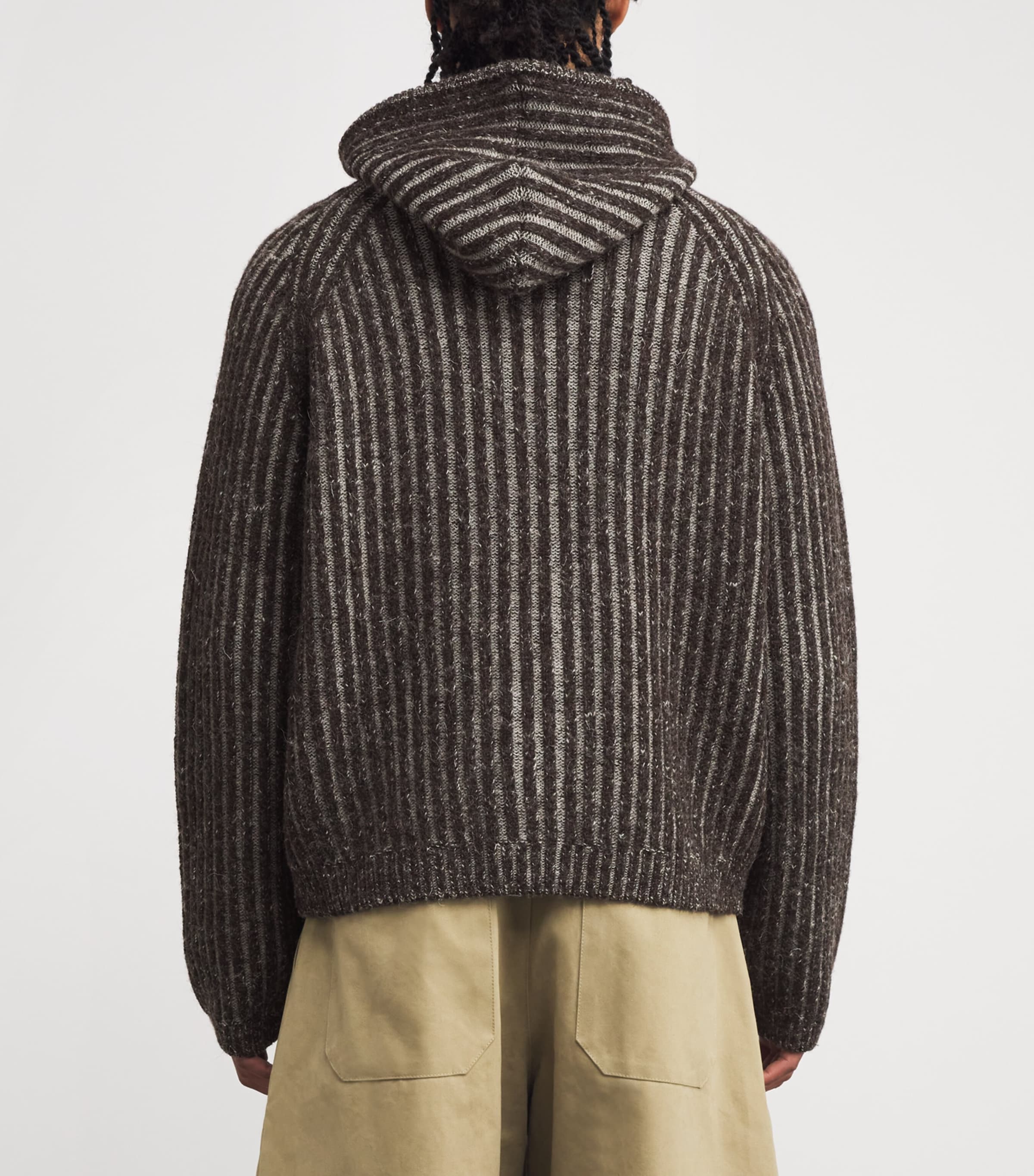 Wool Level Hood Hoodie VANISE BROWN Image 4