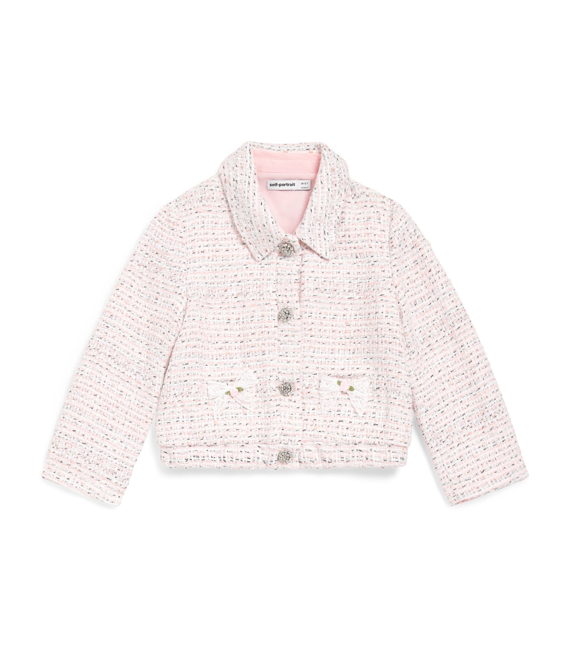 Self-Portrait Kids Bouclé Bow-Detail Jacket (4-12 Years) Image 1
