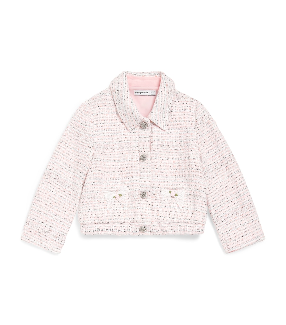 Self-Portrait Kids Bouclé Bow-Detail Jacket (4-12 Years) Image 1