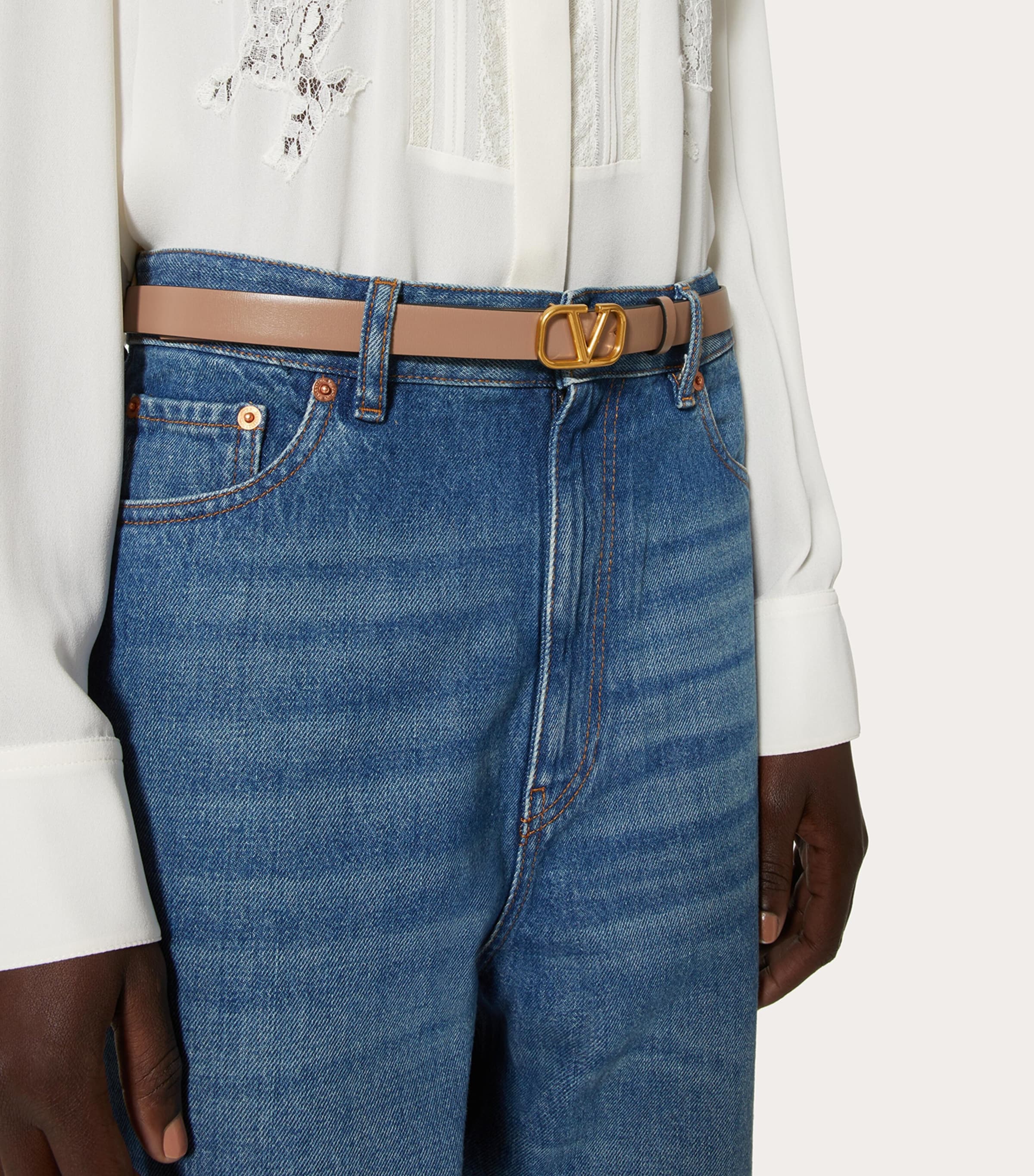 Valentino Garavani Reversible Slim VLOGO Signature Belt Image 4