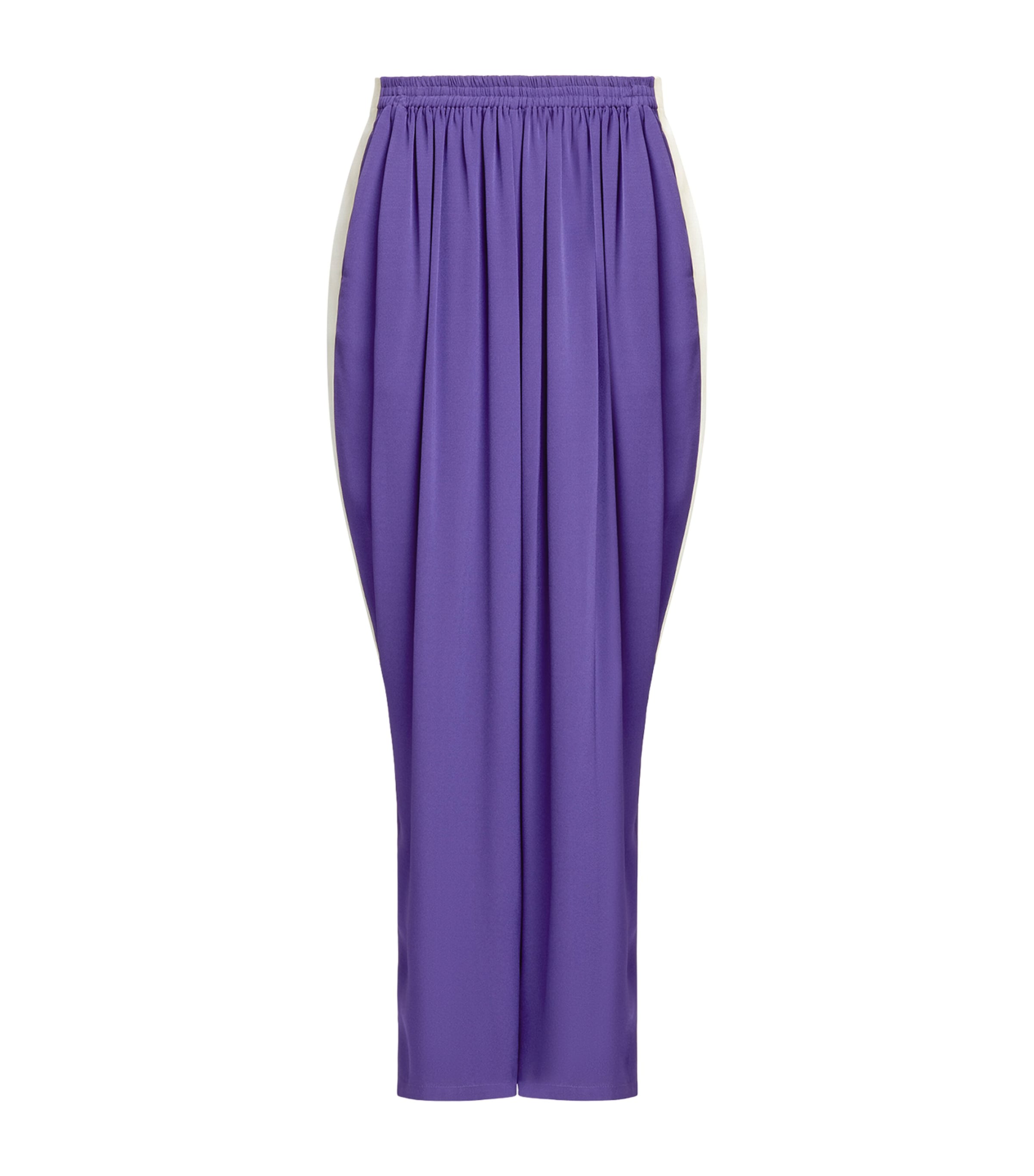 Alaïa Cady Straight Trousers In Purple