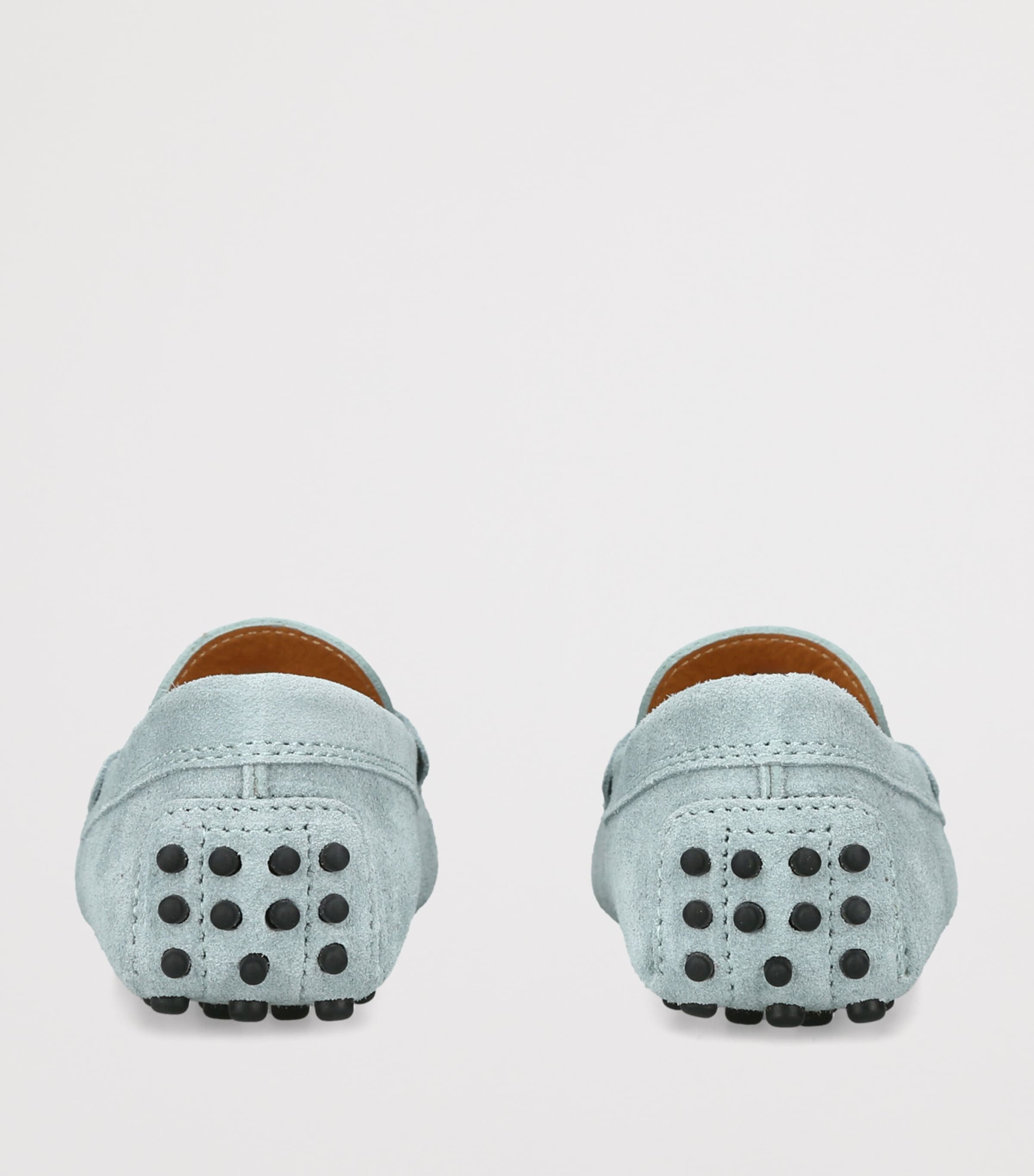 Tod's Suede Gommini Loafers Pale Blue Image 4