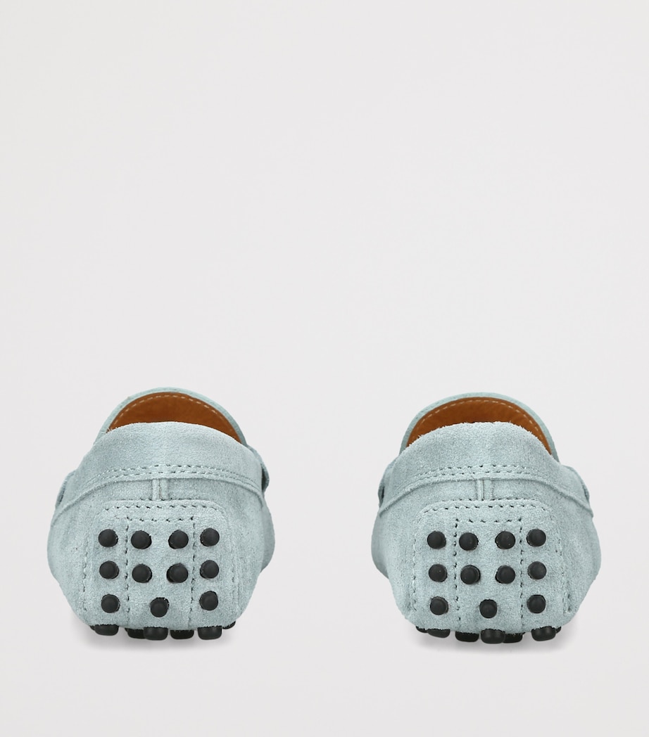 Tod's Suede Gommini Loafers Pale Blue Image 4