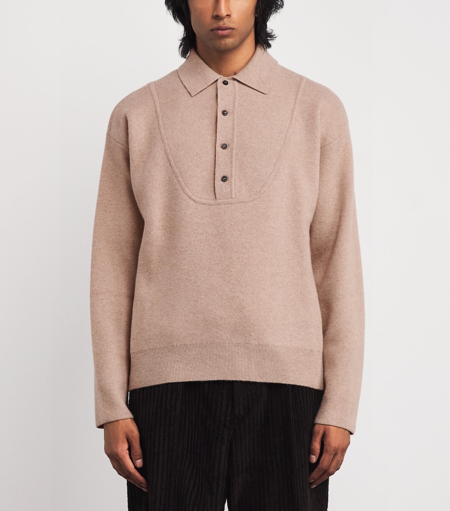 Merino Wool-Cashmere Sweater 150-BEIGE Image 3