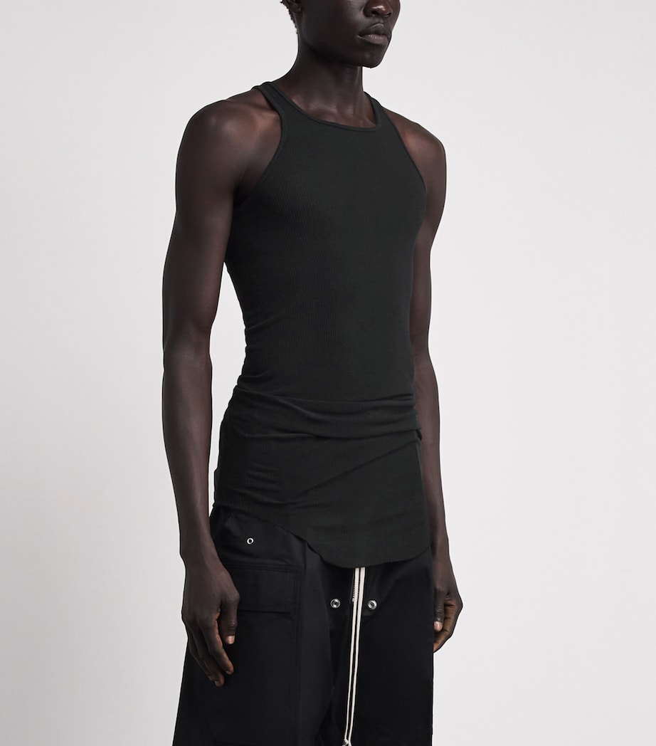 Rick Owens Mens Basic Ribbed Tank Top Black Image 4