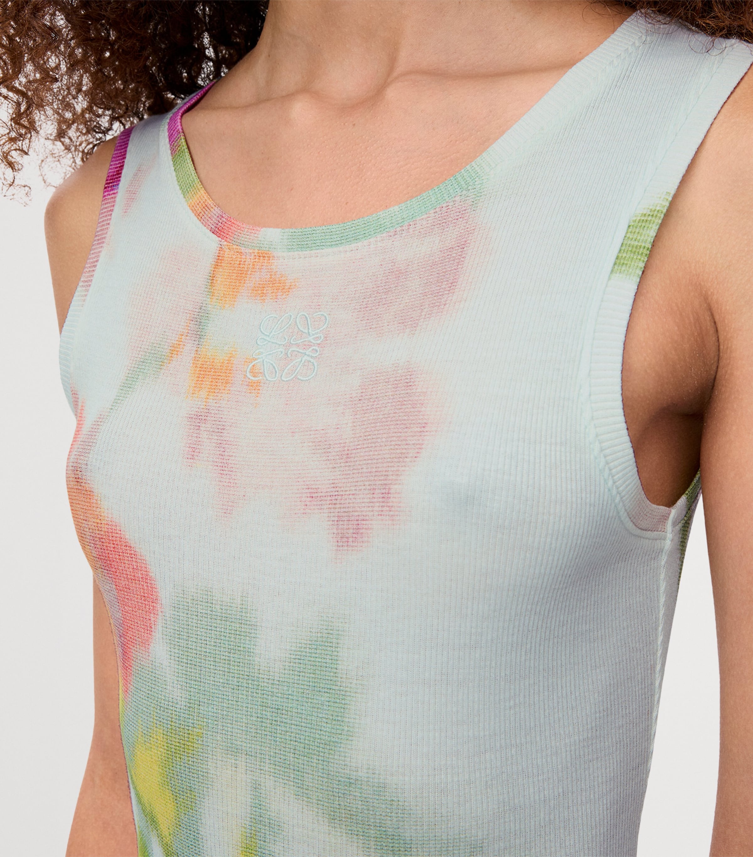 ワンピース Loewe FLORAL TANK DRESS Loewe Floral Cotton-blend Tank Dress in Red | Lyst Australia