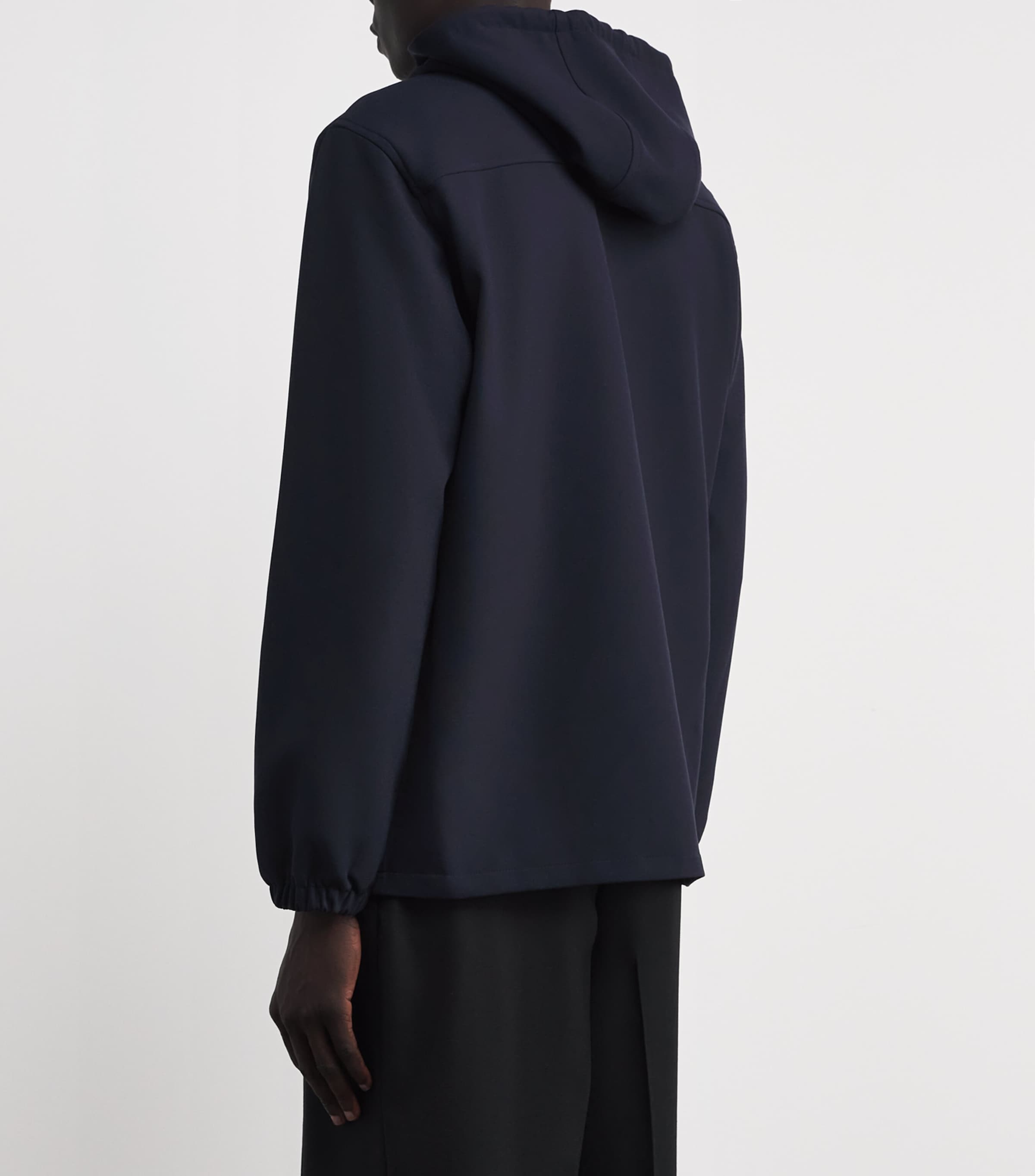 Zip-Up Hoodie NAVY BLUE Image 4