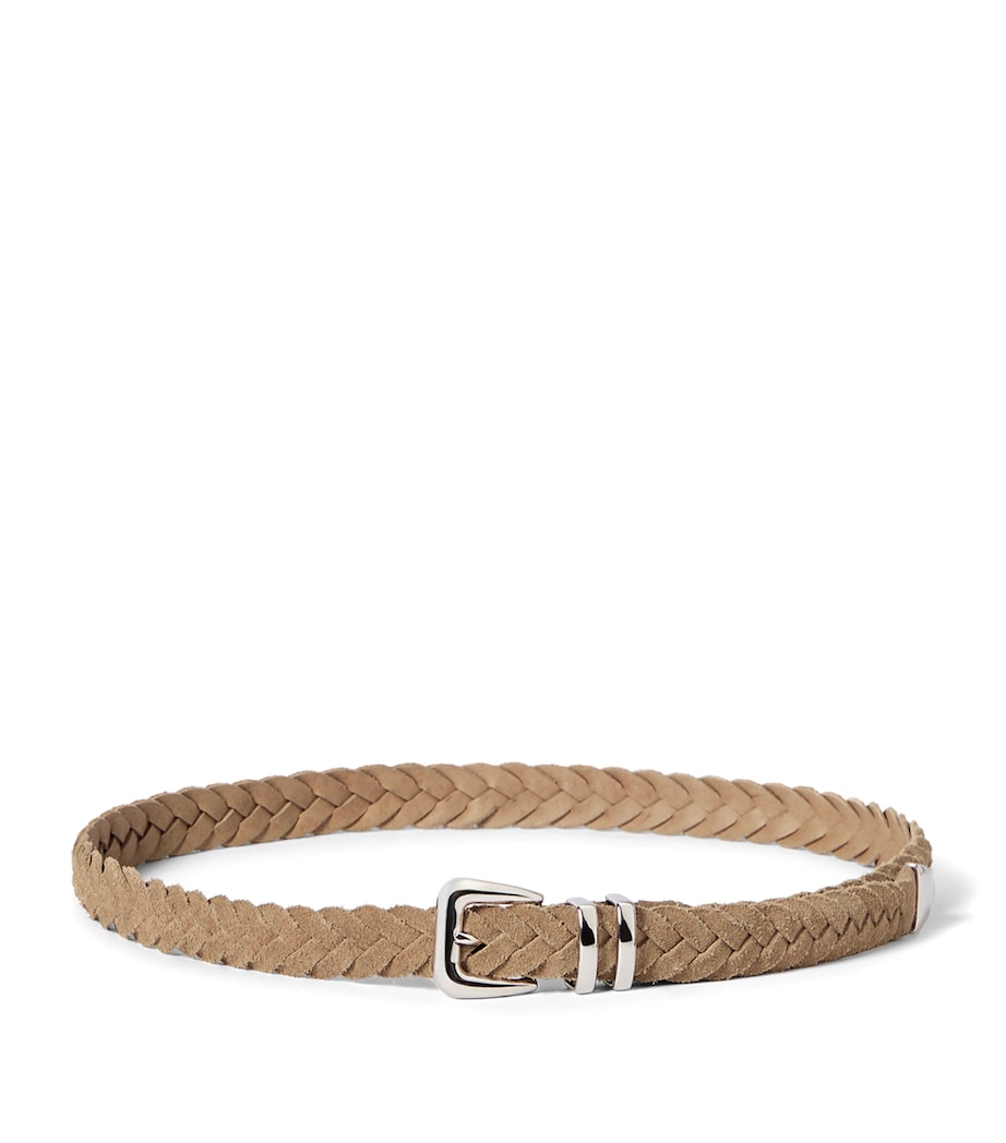 Brunello Cucinelli Leather Braided Belt Image 1