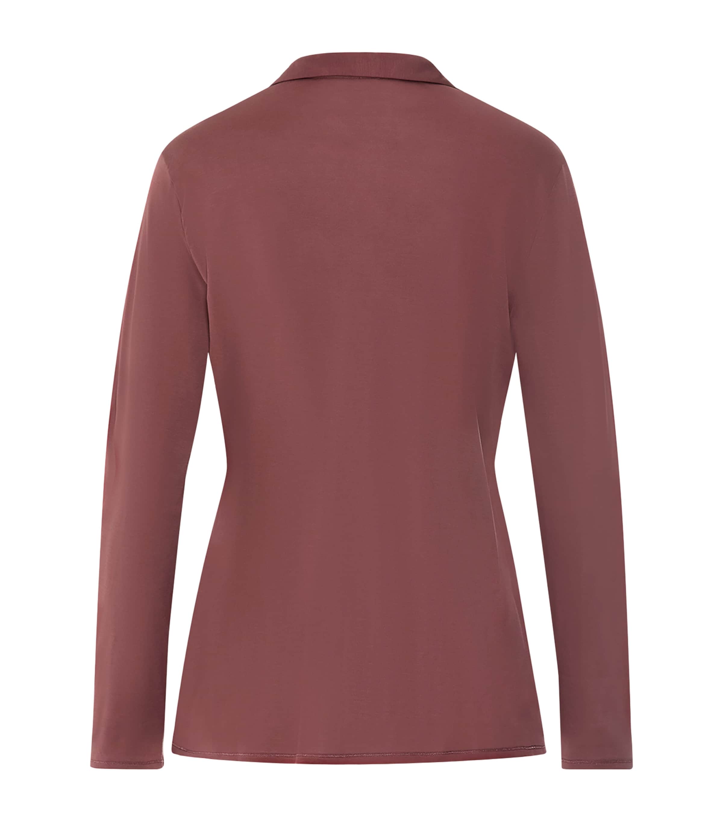 Hanro Womens Modal-Silk Grand Central Pyjama Shirt Apple Butter Image 3