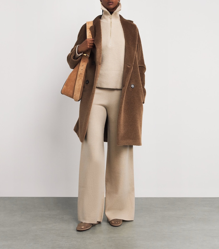 Wool-Cashmere Wide-Leg Trousers BEIGE Image 2