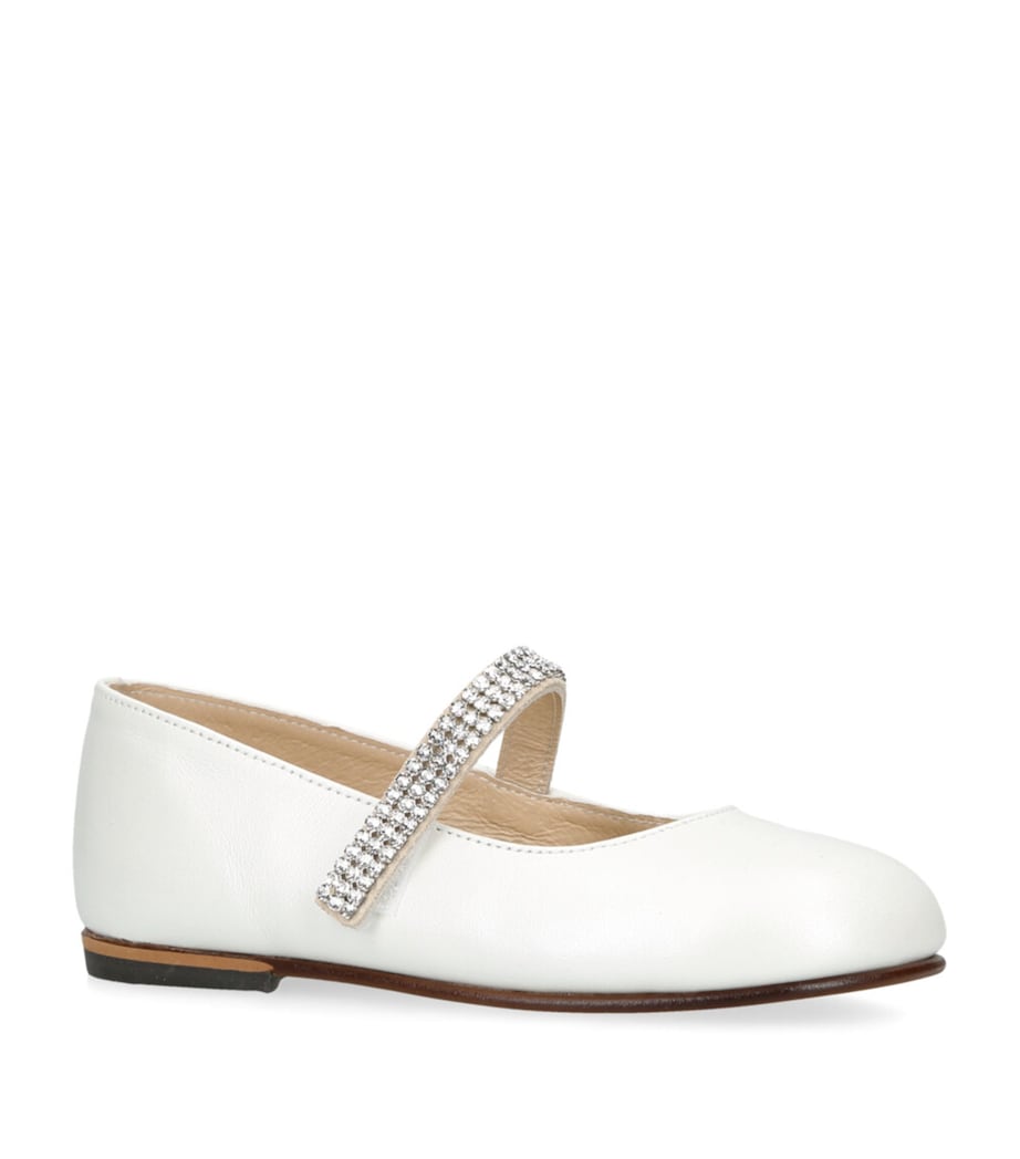 Crystal-Strap Ballet Flats CHAMPAGNE Image 3