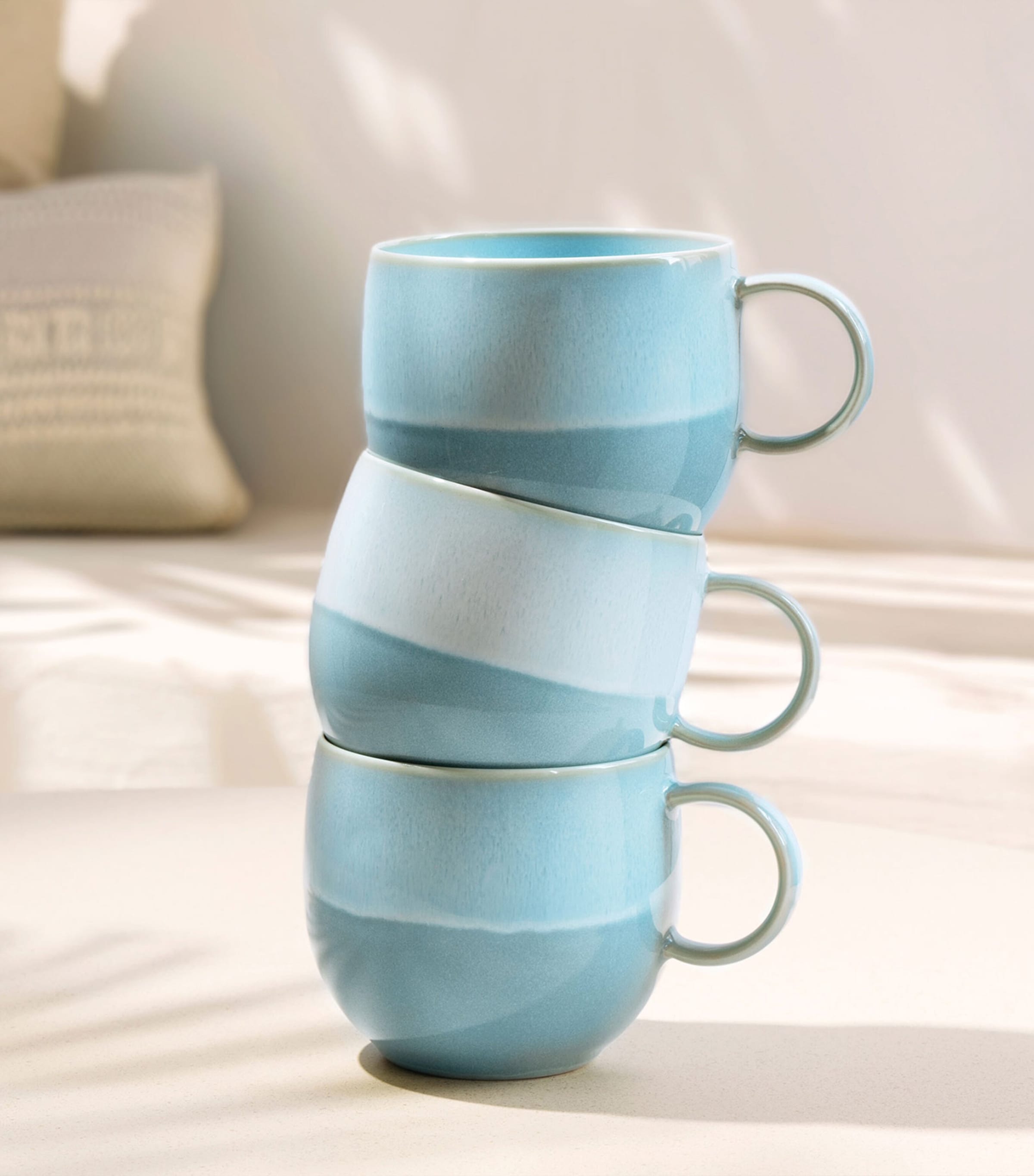 Villeroy & Boch Porcelain Perlemor Aqua Mug Blue Image 3