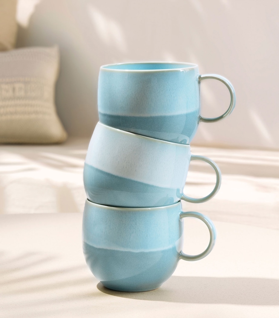 Villeroy & Boch Porcelain Perlemor Aqua Mug Blue Image 3