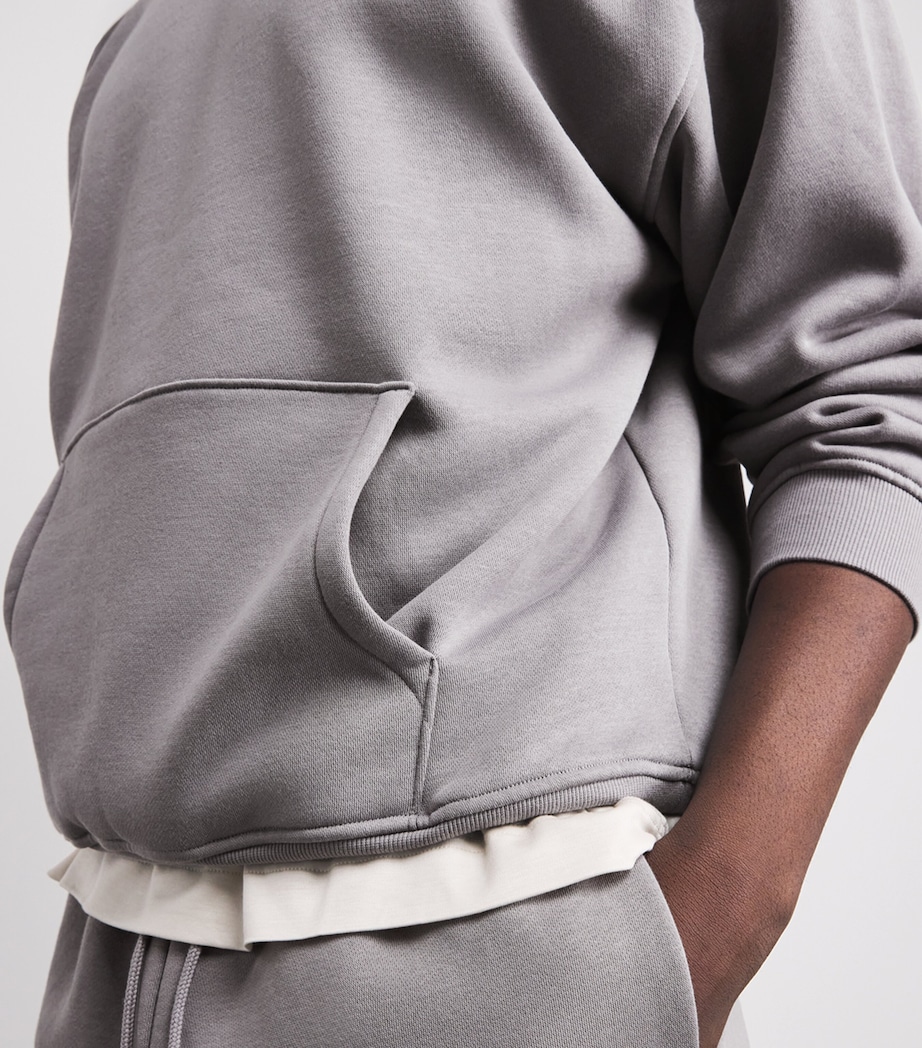 Skims Mens Fleece Lounge Relaxed Hoodie Pl Plo Shadow Image 3