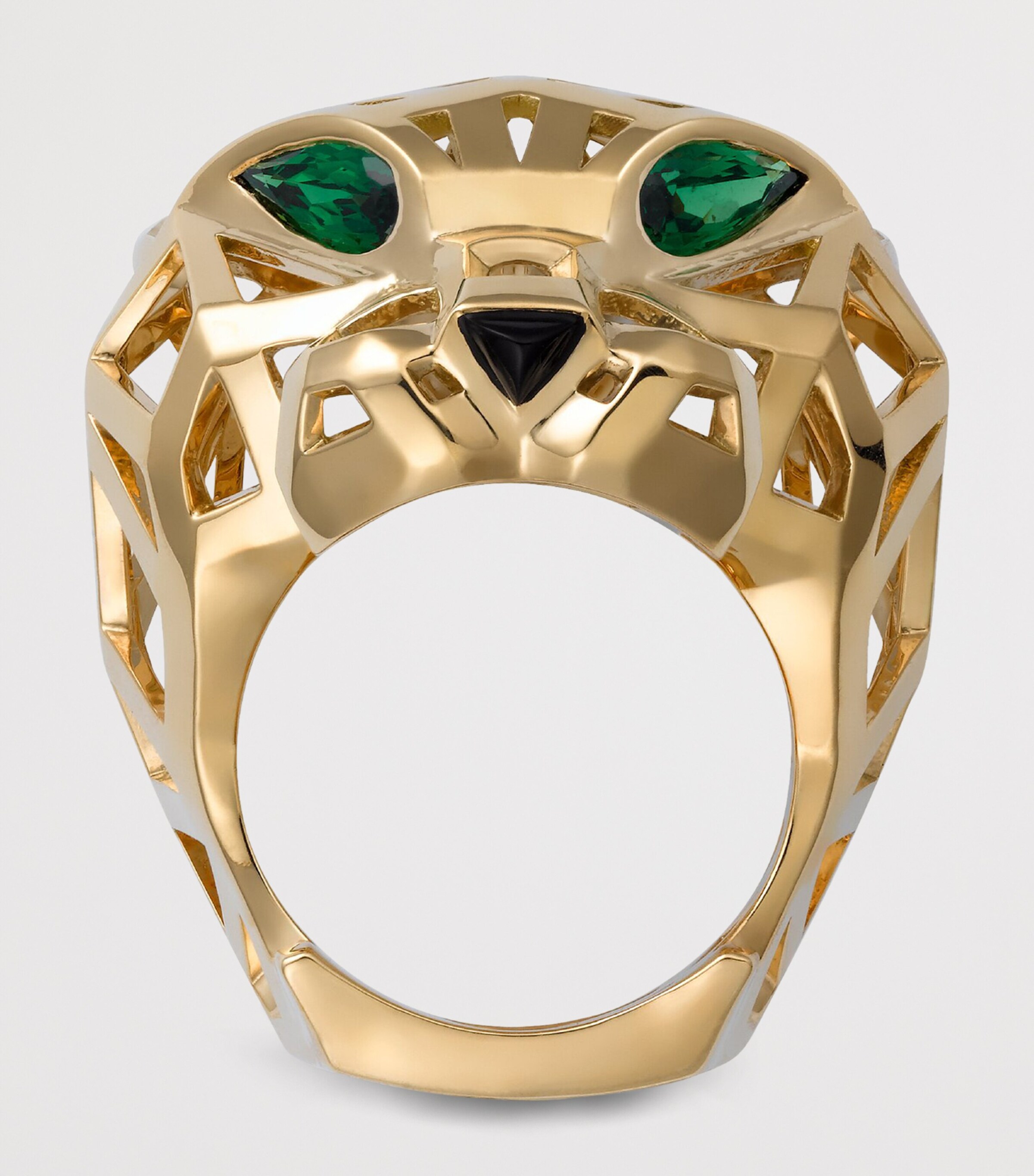 Cartier Yellow Gold, Tsavorite and Onyx Panthère de Cartier Ring Image 4