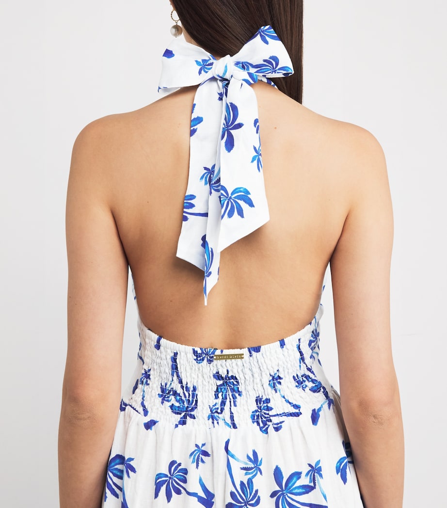 Linen Palm Beach Maxi Dress PRT-PRT Image 4