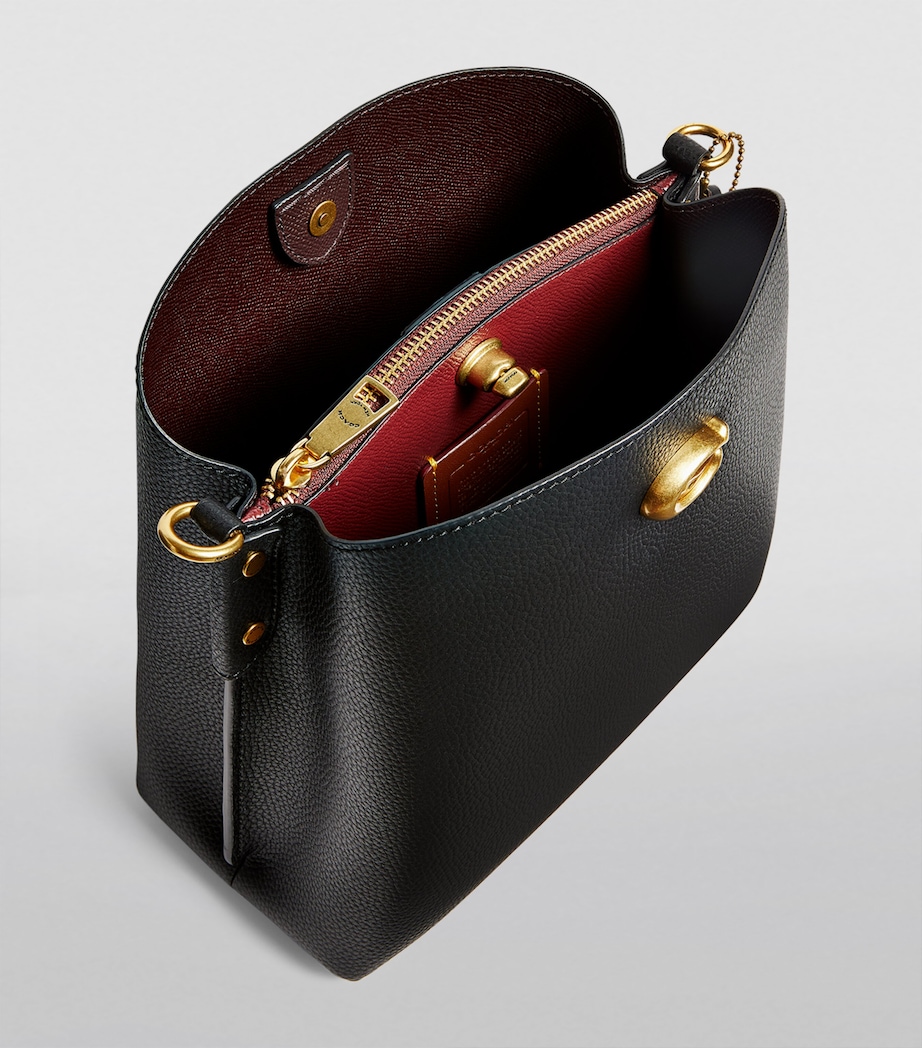 Coach Leather Willow Bucket Bag Black Image 6