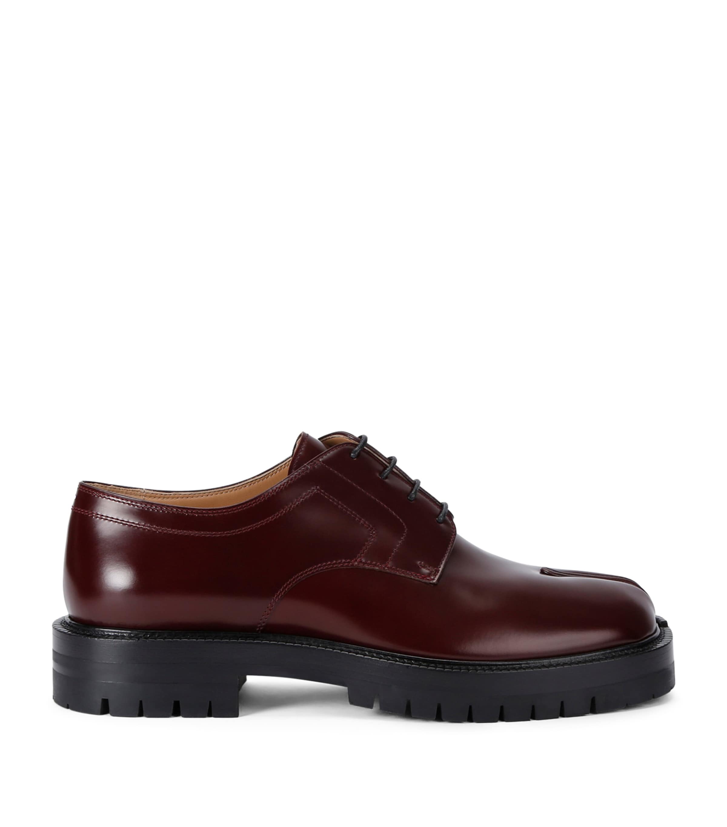 Maison Margiela Tabi County Derby Shoes In Brown