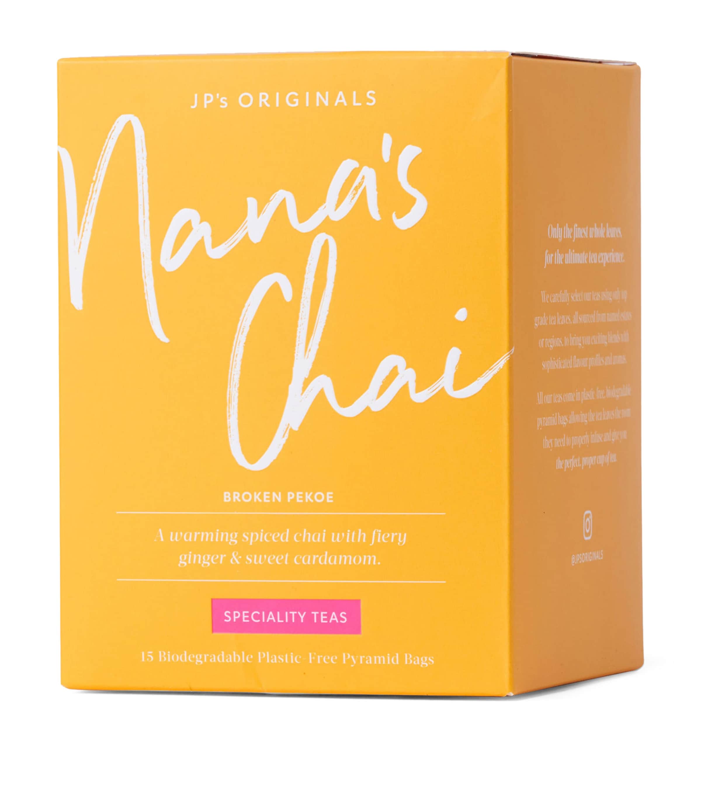JP's Originals Nana's Chai Water-Soluble Tea Pyramids (101g) Image 2