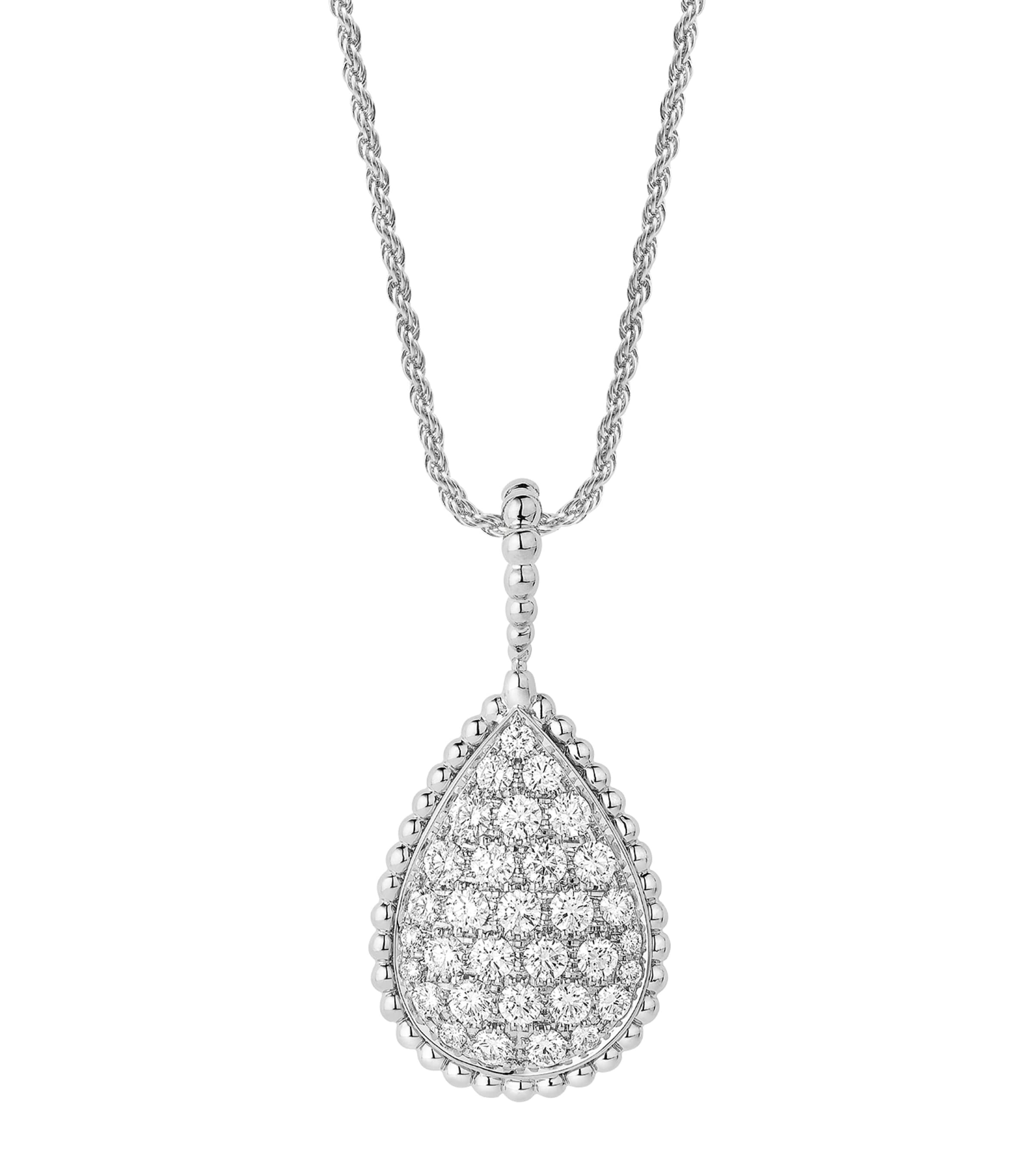 White Gold and Diamond Serpent Bohème Long Necklace WHITE GOLD Image 2