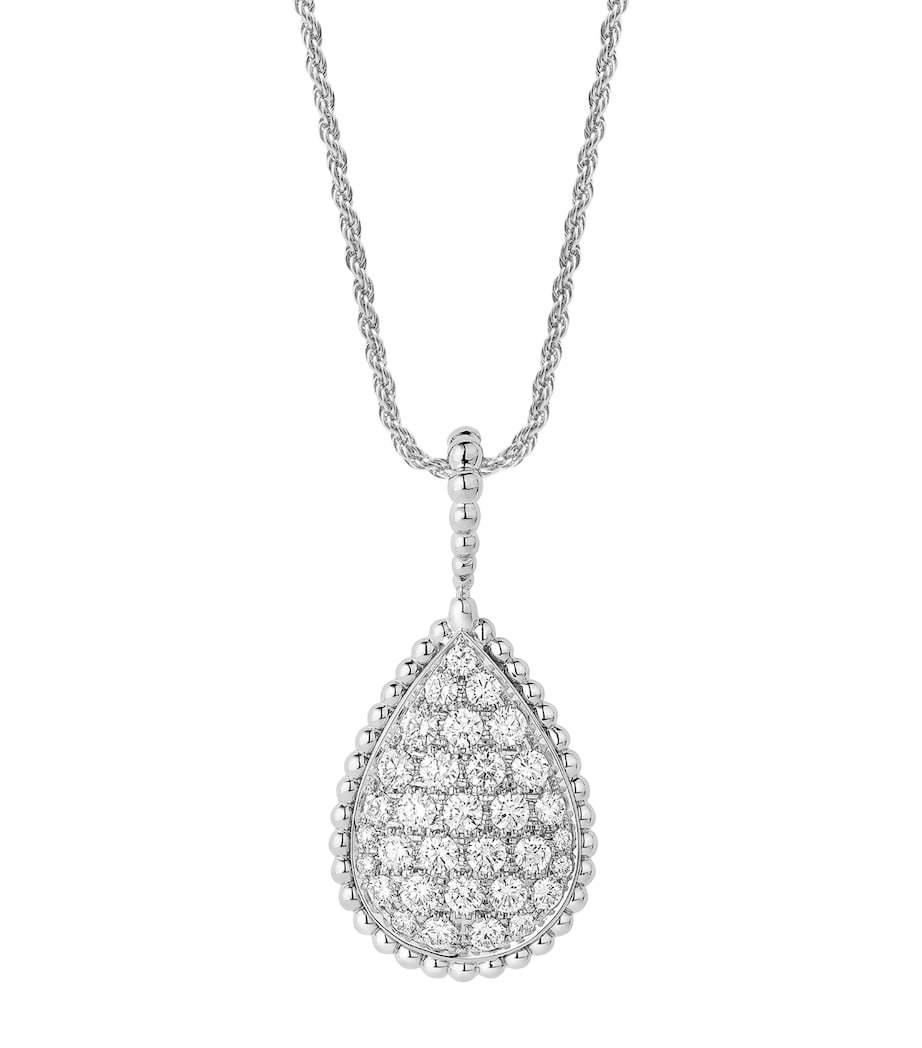 White Gold and Diamond Serpent Bohème Long Necklace WHITE GOLD Image 2