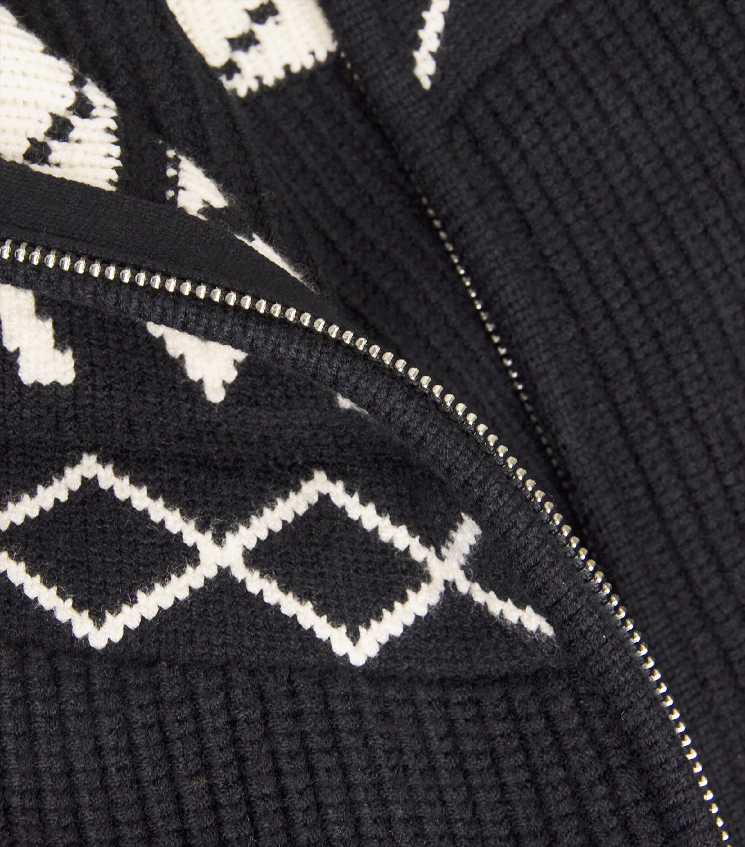 Varley Womens Fair Isle Alys Zip-Up Cardigan Black Image 5