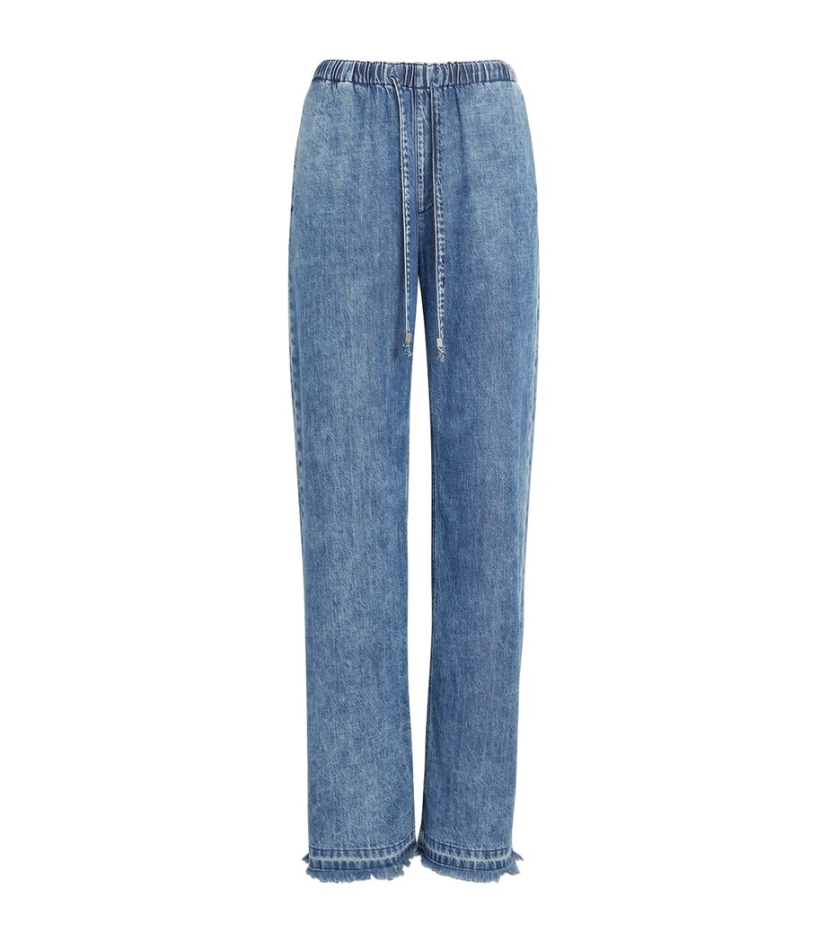 Rag & Bone Womens Printed Terry Miramar Wide-Leg Trousers Noosa Image 1