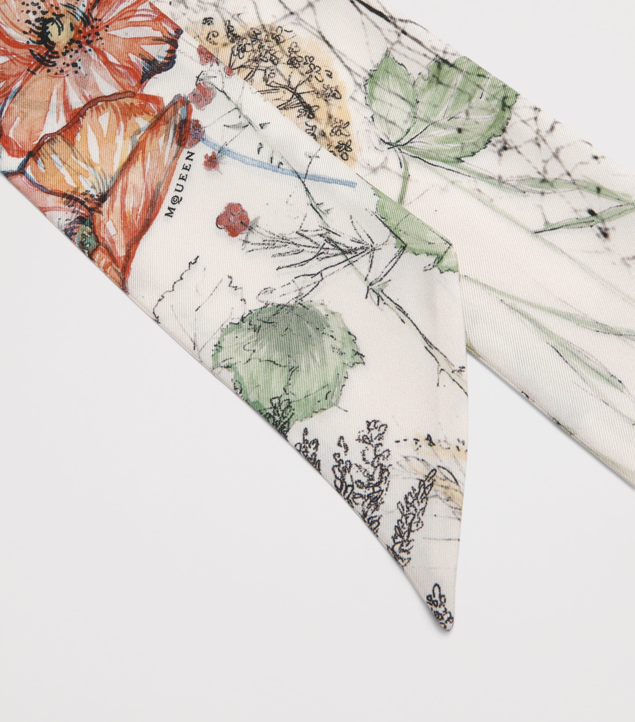 Silk Floral Print Scarf 9274 Image 2